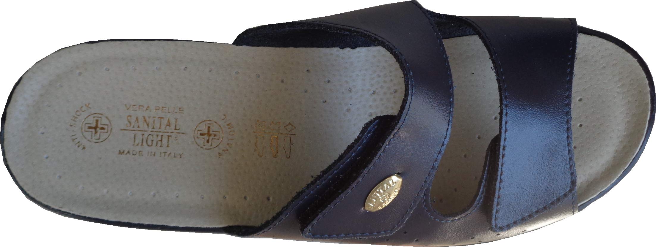 SANITAL LIGHT - 1375 - Zapatilla de Casa en Cuero | Comodidad Italiana | Suela de Poliuretano Ligera | Plantilla en Piel Anatómica Anti-Shock
