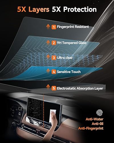 Vista 44 de CDEFG Cristal templado para Chevrolet Silverado/GMC Sierra 2025, pantalla táctil de 13.4 pulgadas, accesorios para Chevy Silverado/Sierra 1500