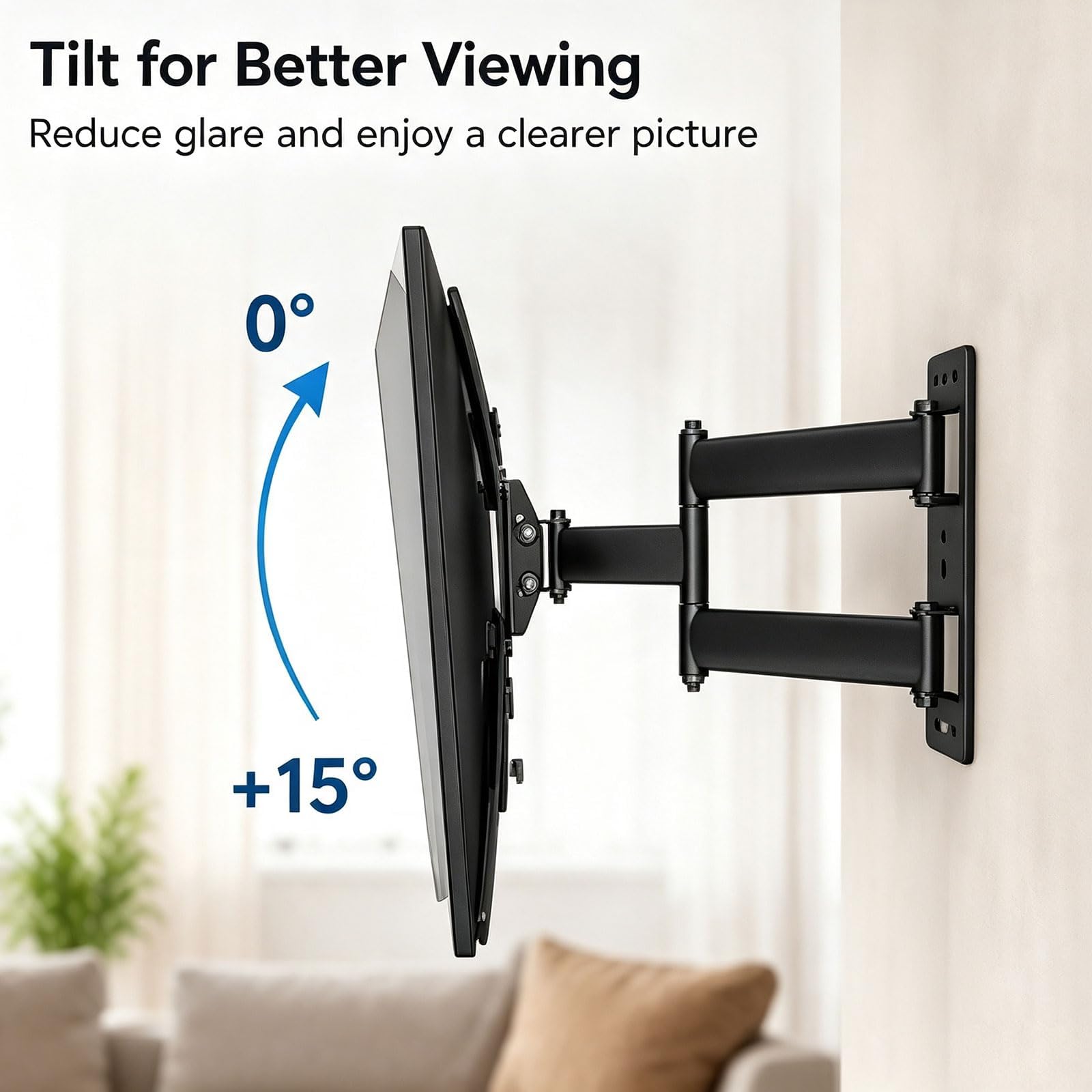 Supporto da Parete Orientabile per TV da 26 a 55 Pollici, Max 35 Kg
