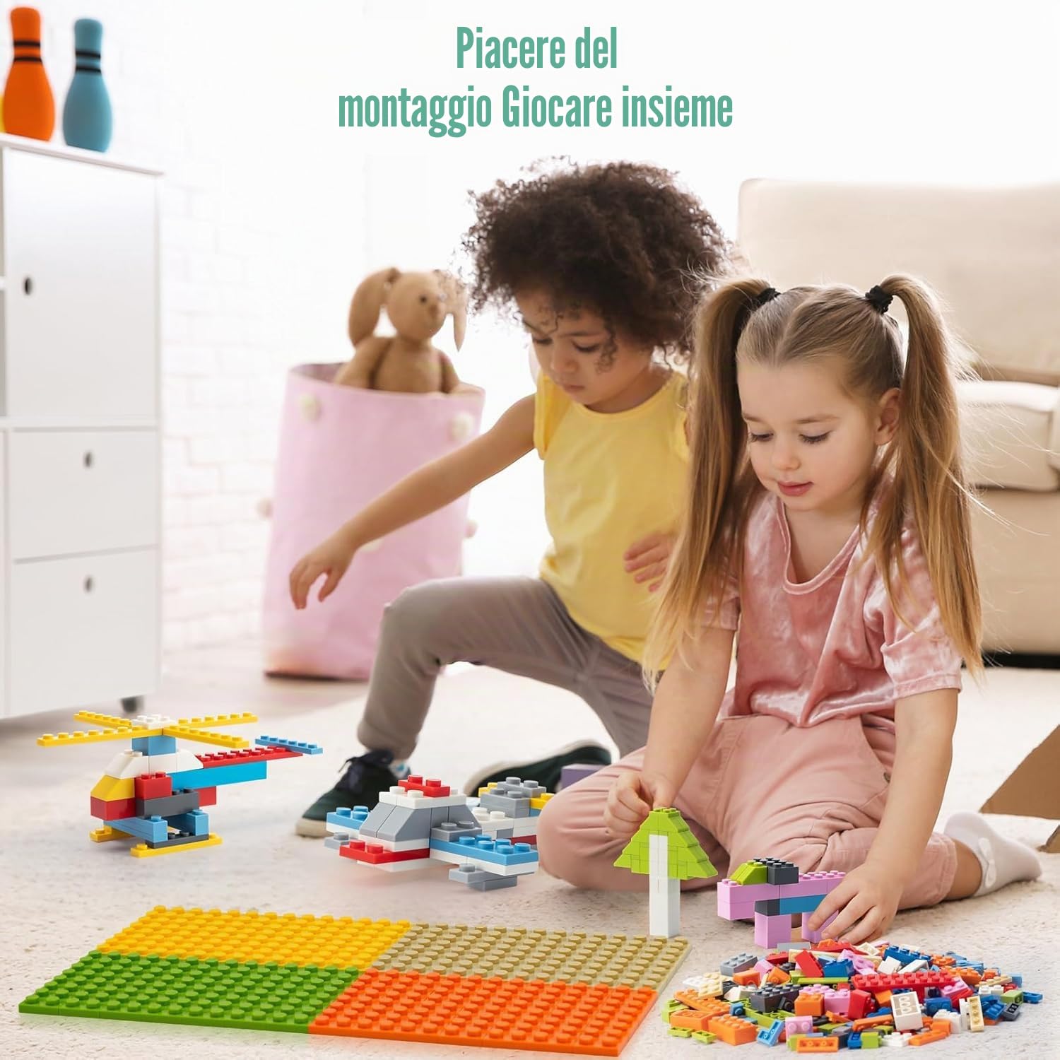 WYSWYG Basic Mattoncini 1200 Pezzi Compatibile con Tutti i Principali Marchi, Adatto per Ragazzi e Ragazze dai 6 Anni in Su