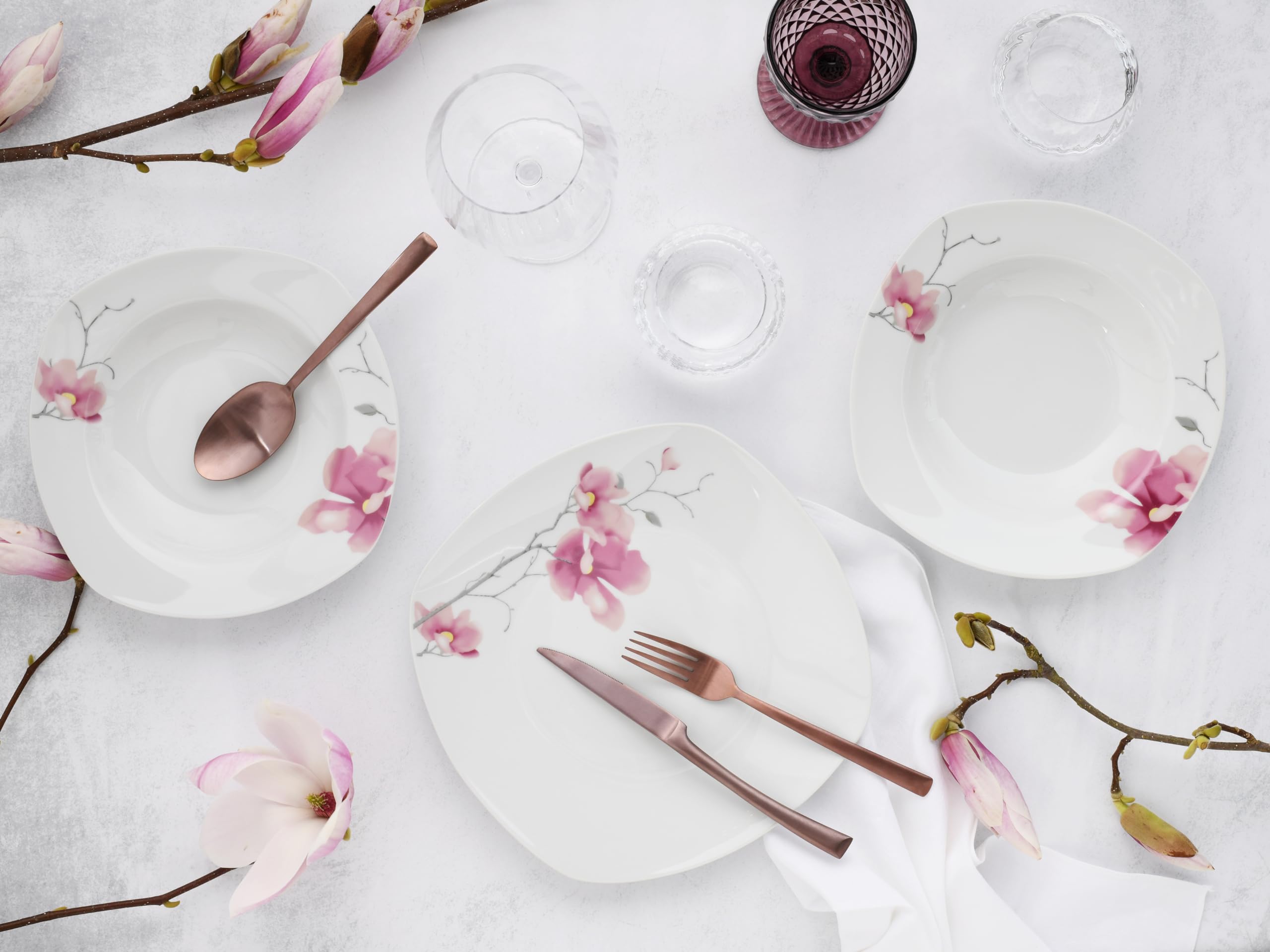 CreaTable 20194" seria Amelie Aiko porcelanowy zestaw zastawy stołowej, wielokolorowe