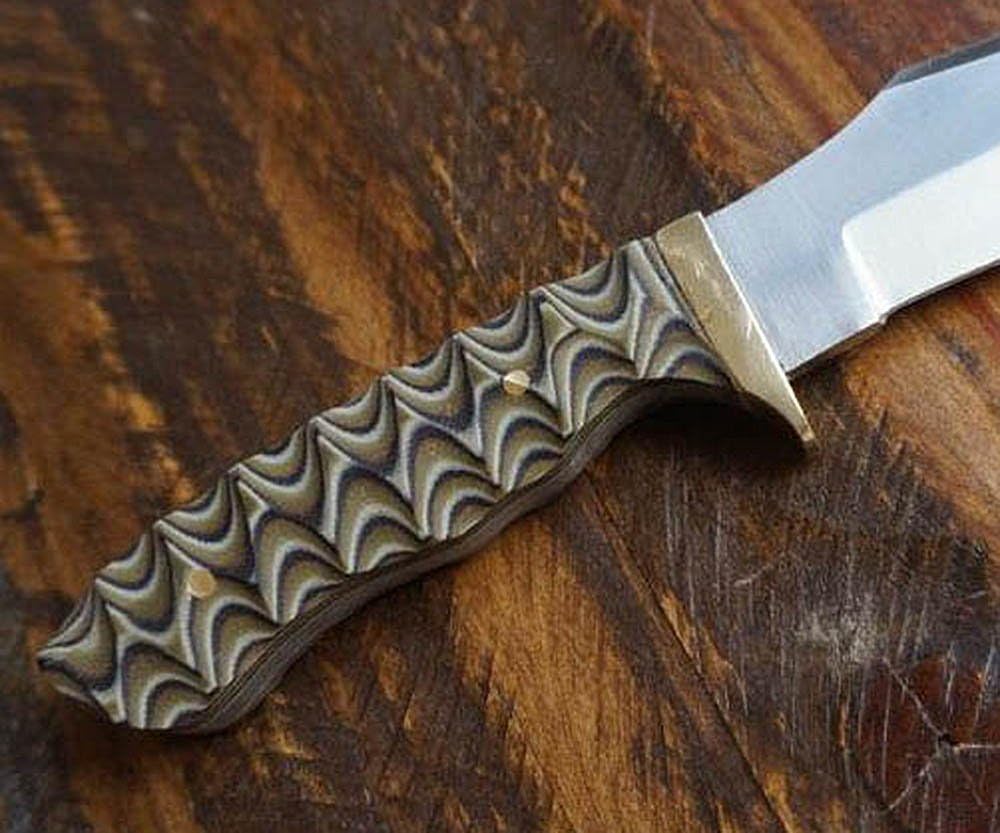 G-10 G10 Camo (Black, Brown, Green, Tan) Quality Handle Scales Knives Guns Grips 5in Knife Making Camoflauge Hunting Set Pair
