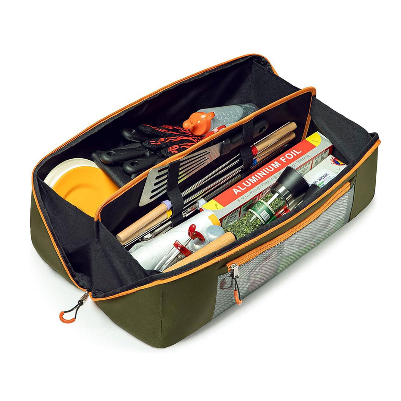 our fave Sturdy Outdoor Cooking Utensil Planner with Double Compartments and Quick Access Feature for Backyard and Tailgate Incidents Large Capacity Tool Bag