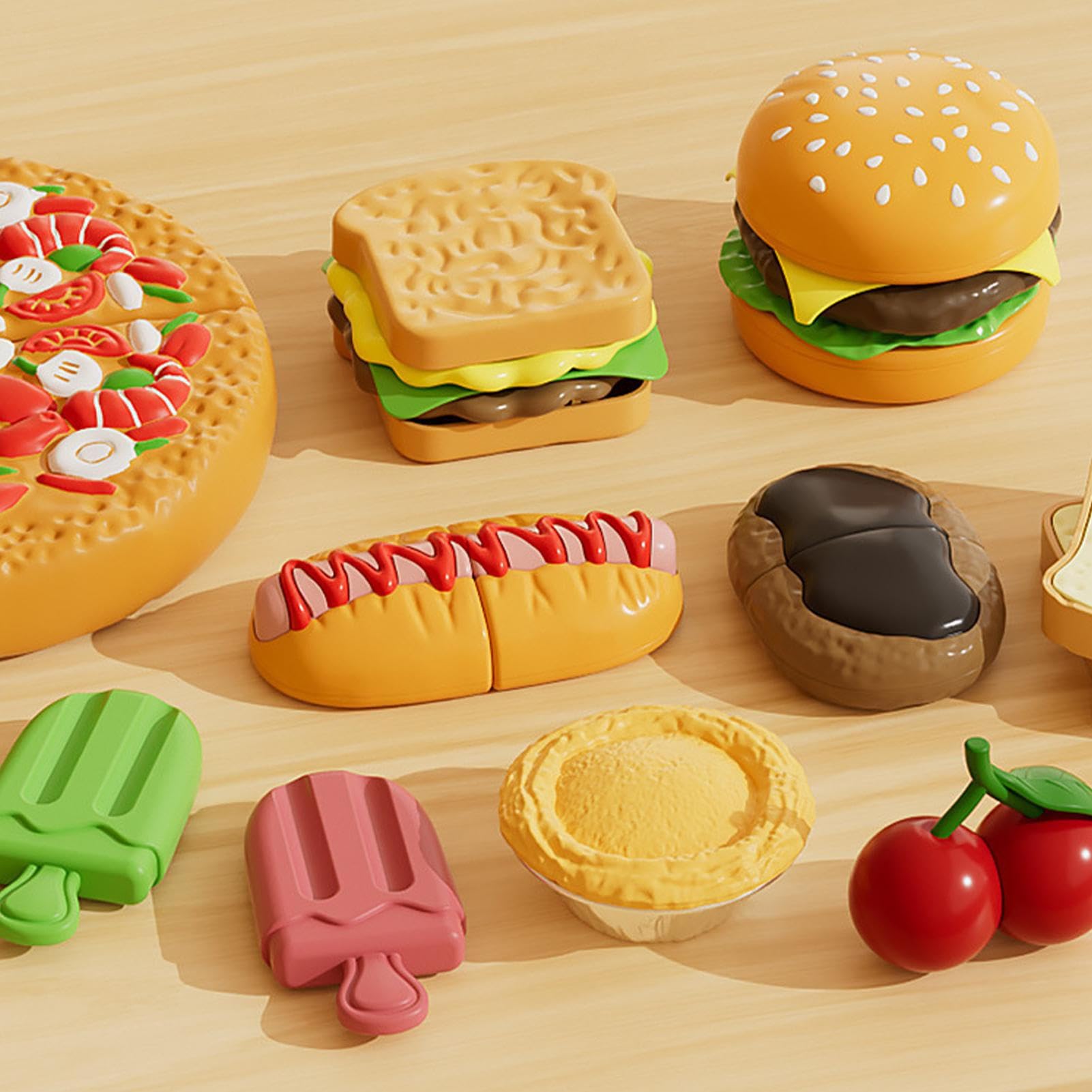 Jedzenie Do Zabawy W Kuchnię Edukacyjny sensoryczny duży hamburger | Zabawki Spożywcze Dla Dzieci Edukacyjne Sensoryczne Akcesoria Dużego Hamburgera do Klasy, Przedszkola, na Urodziny