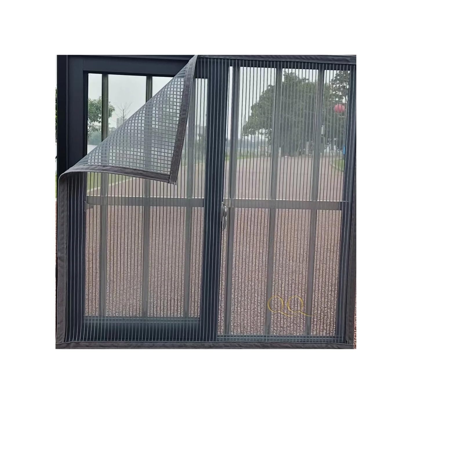 Moustiquaire fenêtre haut de gamme en maille diamant grise anti-griffes 100 x 200 cm