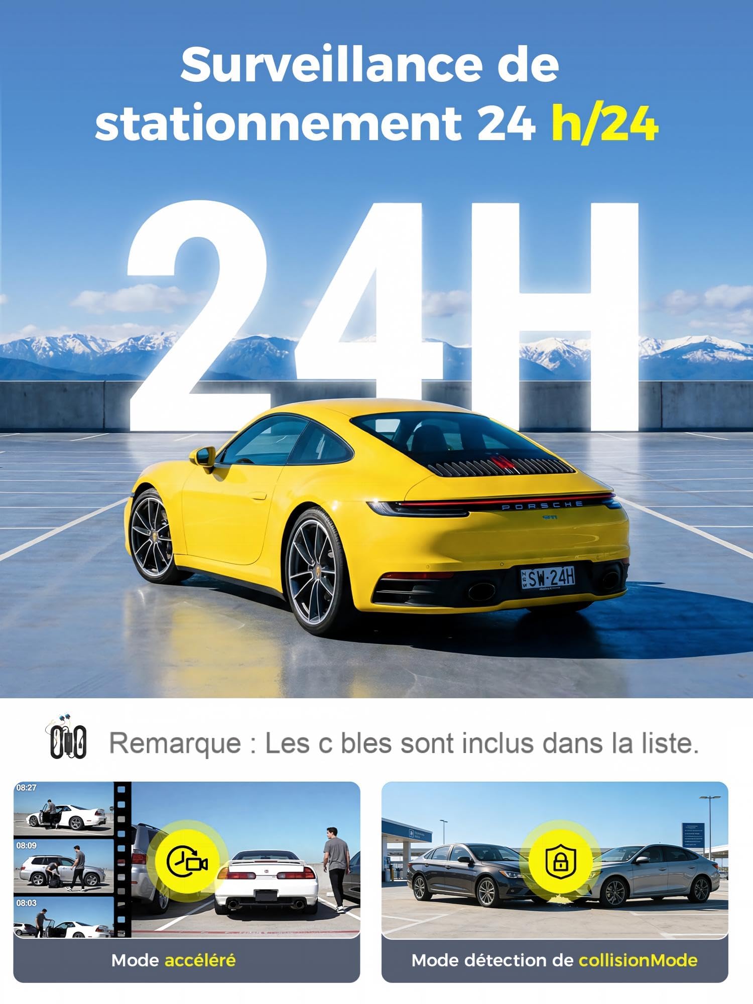 DDPAI N2 Dual kamera samochodowa z przodu, z tyłu, 2,5 K + 1080p UHD, 1,9" LCD, AI ISP noktowizor, WDR, ADAS, WiFi Dash Cam, tryb parkowania 24 godziny, obsługuje pamięć do 256 GB, nagrywanie w