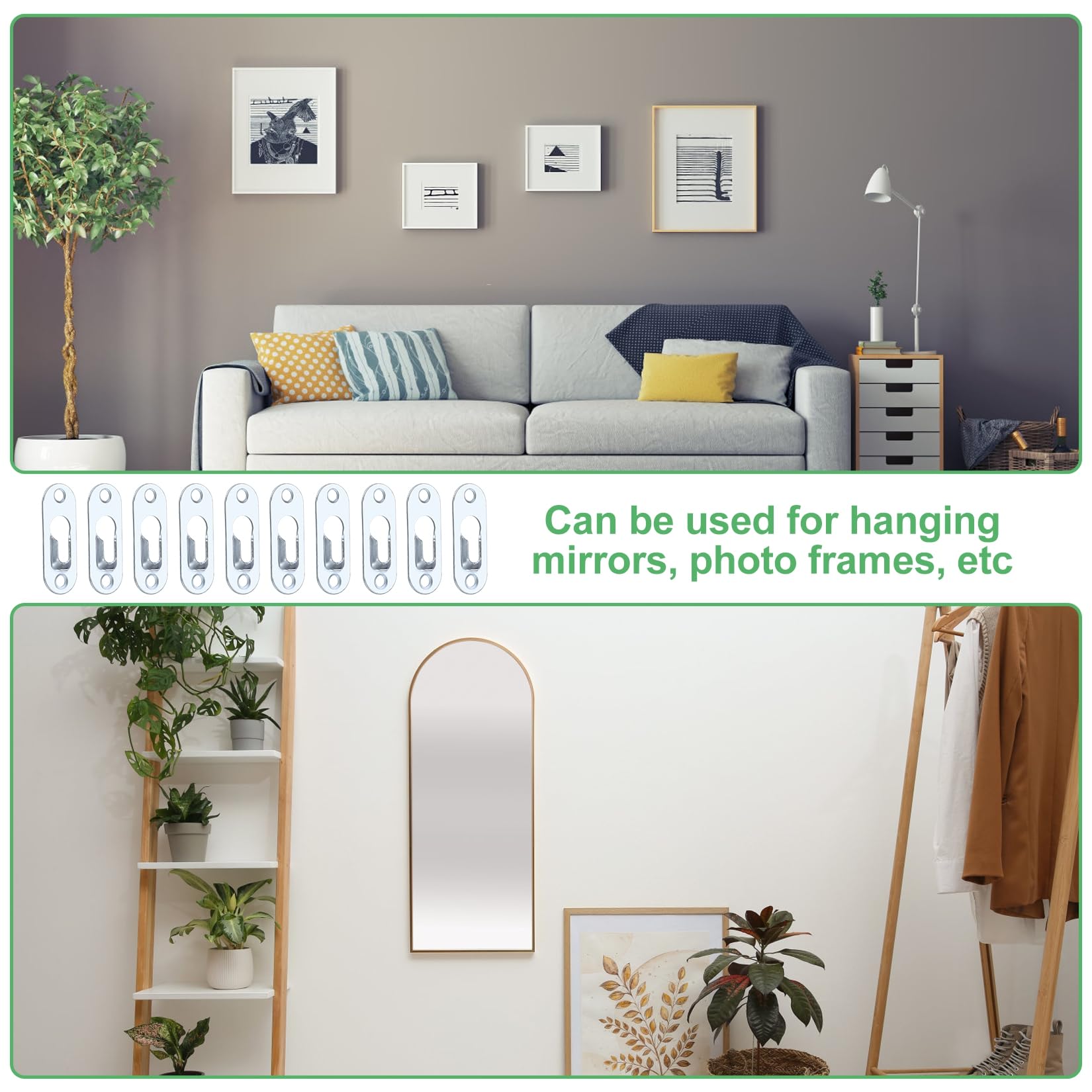Ripeng 30 Pcs Single Keyhole Hangers Picture Hanger
