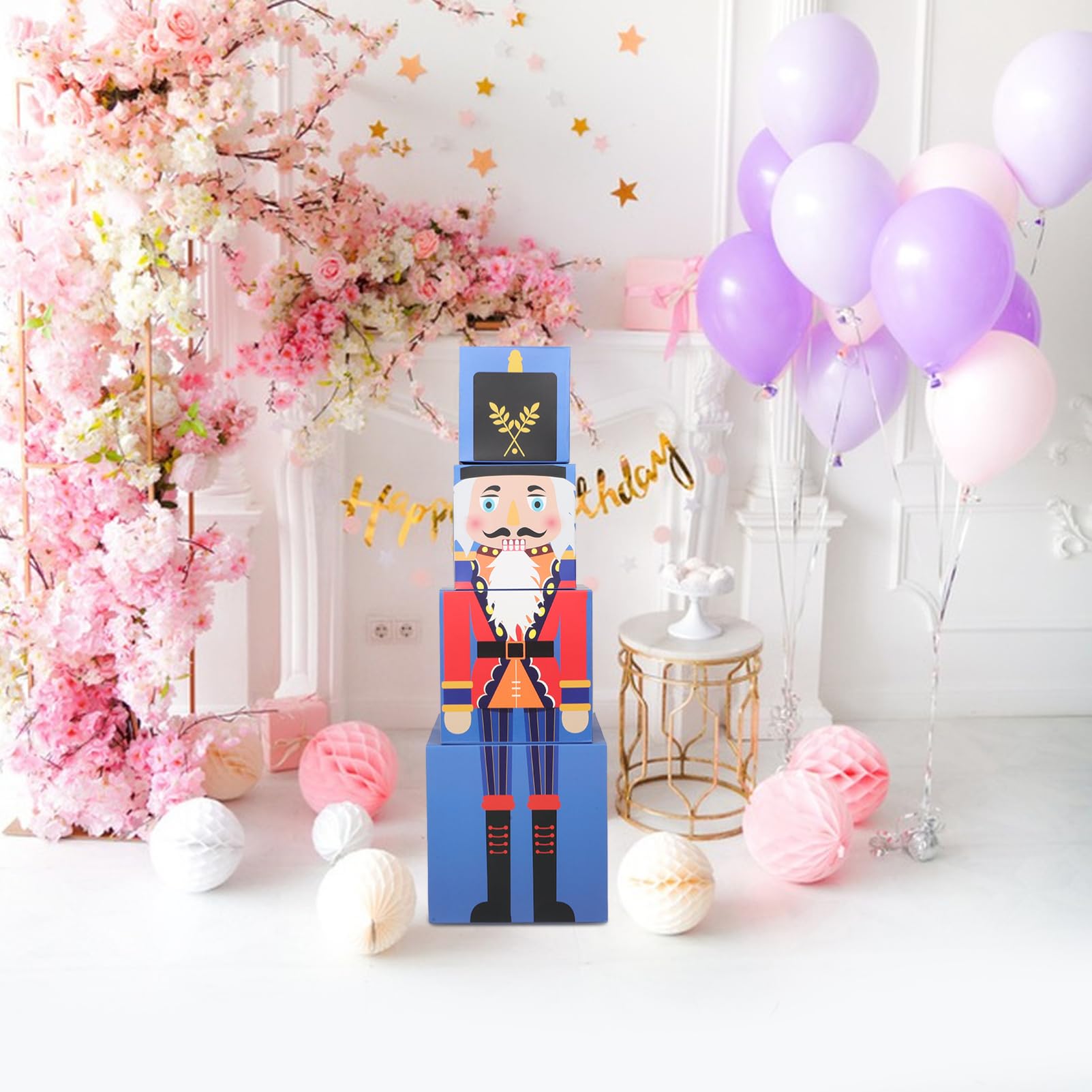 SOLUSTRE Scatole Regalo Per Feste Natalizie Decorative Impilabili Scatole Nidificanti Per Riporre Decorazioni Multifunzionali Per Usi