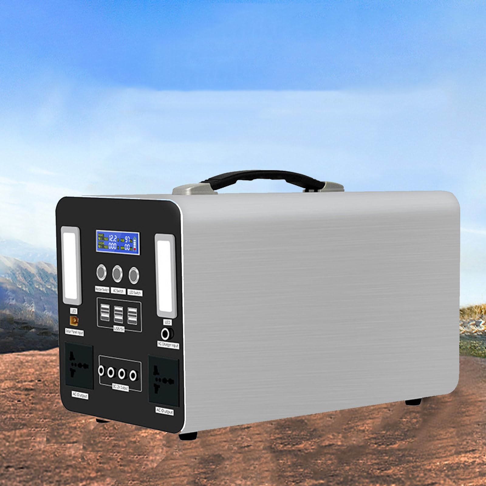 Batterie Portable Grande capacité 220 V, 1 000 W, pour Camping, randonnée, autonomie, Stockage d'énergie