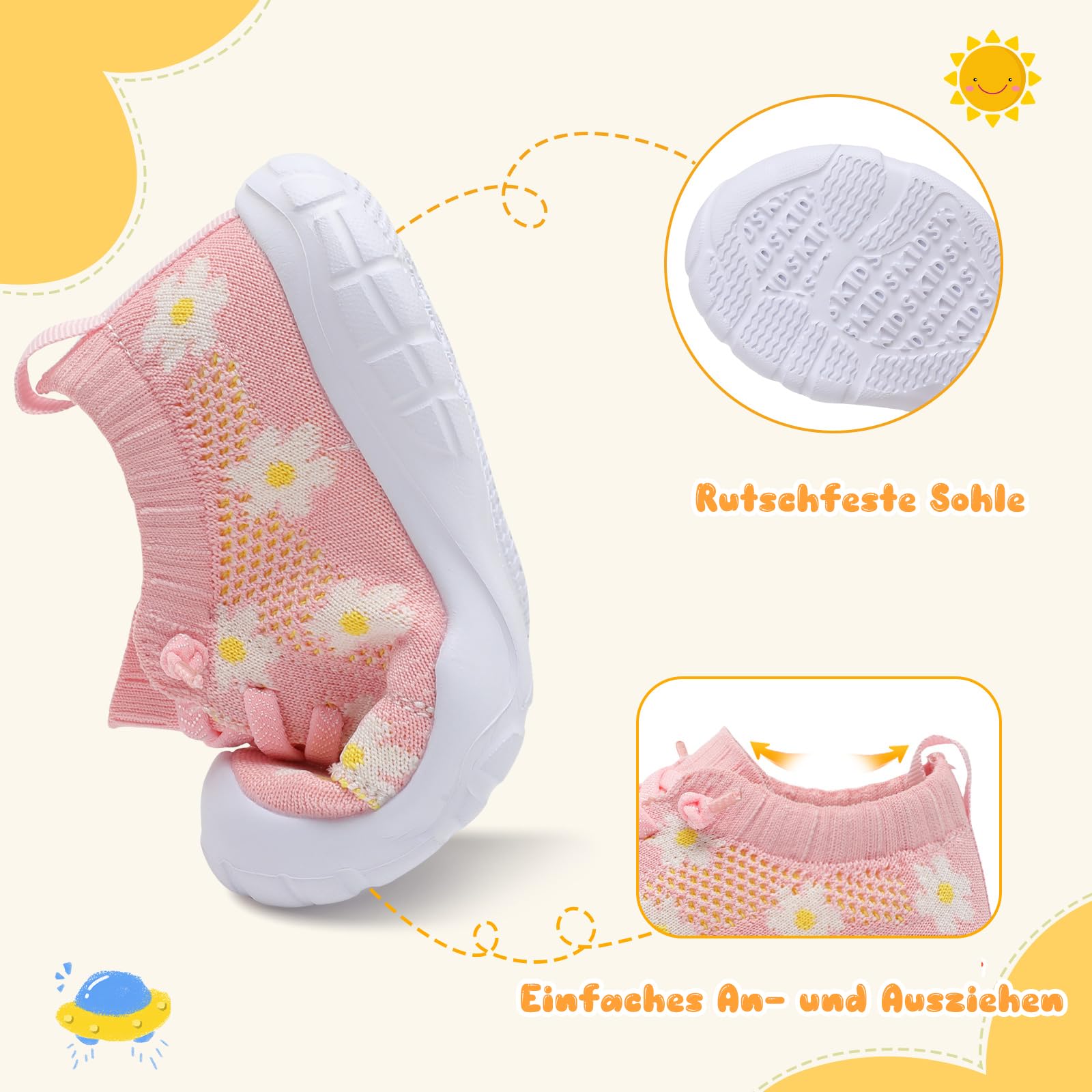 Scurtain Barfußschuhe Kinder Jungen Mädchen Kleinkind Walking Schuhe Leicht Minimalistische Sneaker Atmungsaktiv Freizeitschuhe mit Breite Zehenbox