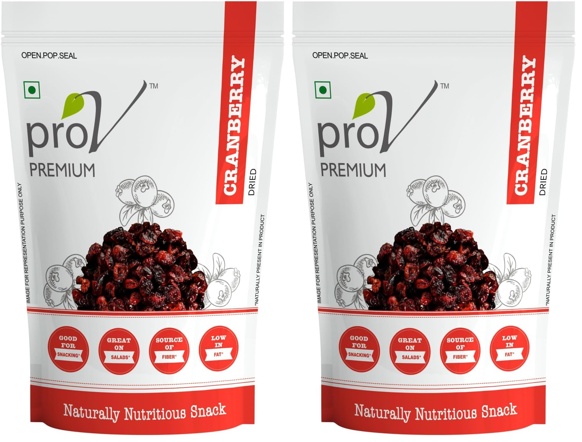 ProV Premium - Cranberry 250 gm| High Antioxidants, Dietary Fiber & No Gluten, Antioxidant Rich| Immunity Booster &Tasty,|Healthy& Quality Sweet Berries (Pack of 2)-image-27