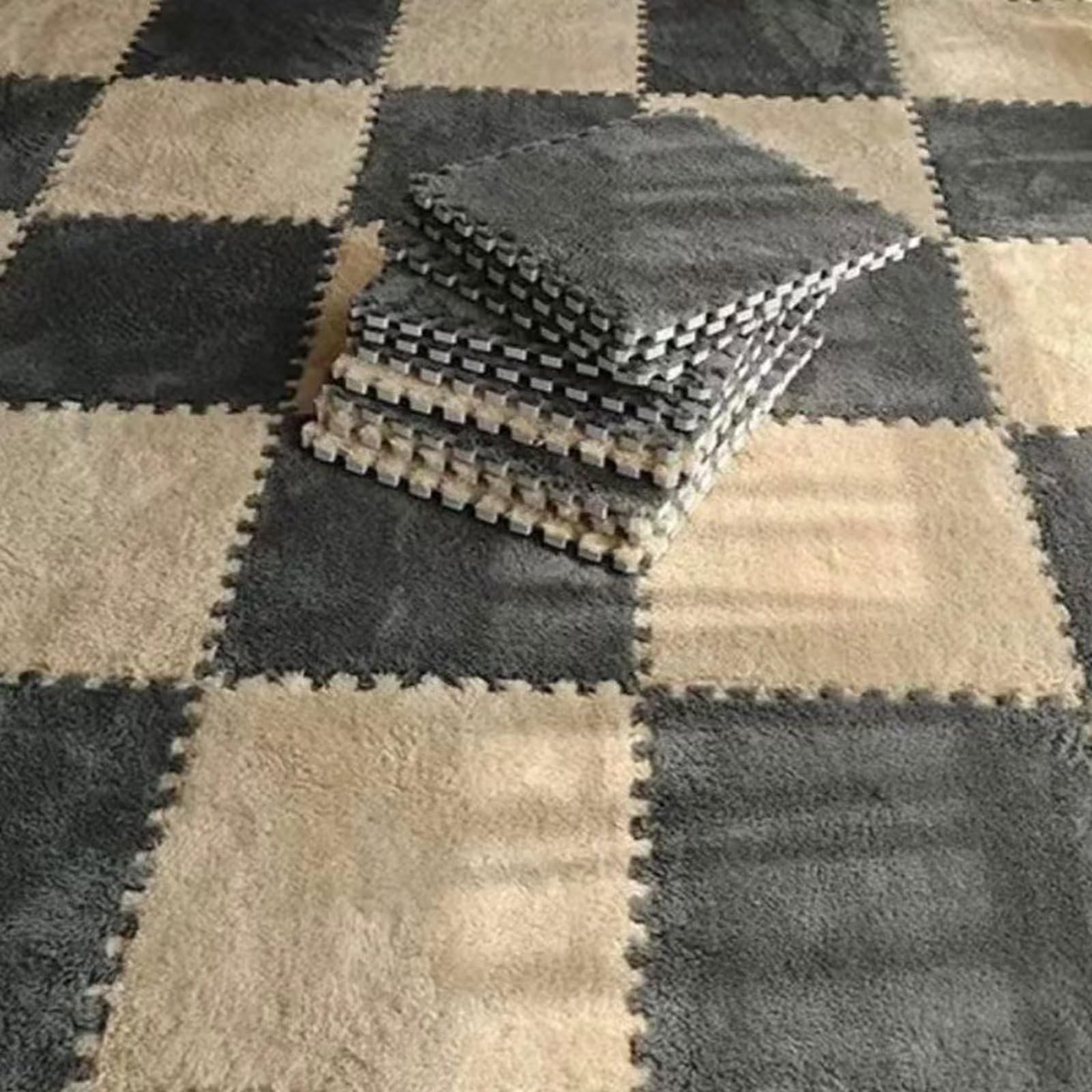 Foam Floor Tiles Plush Foam Floor Mat Square Interlocking