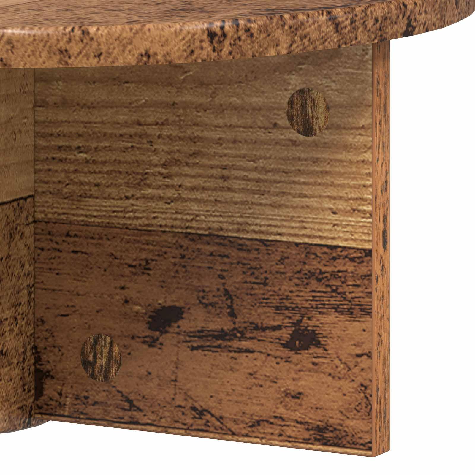Wandregal aus Holzwerkstoff Altholz 38 x 19 x 19 cm, Wandhalterung für Bücher, Deko und Aufbewahrung im Wohnzimmer Schlafzimmer Büro, platzsparende Montage