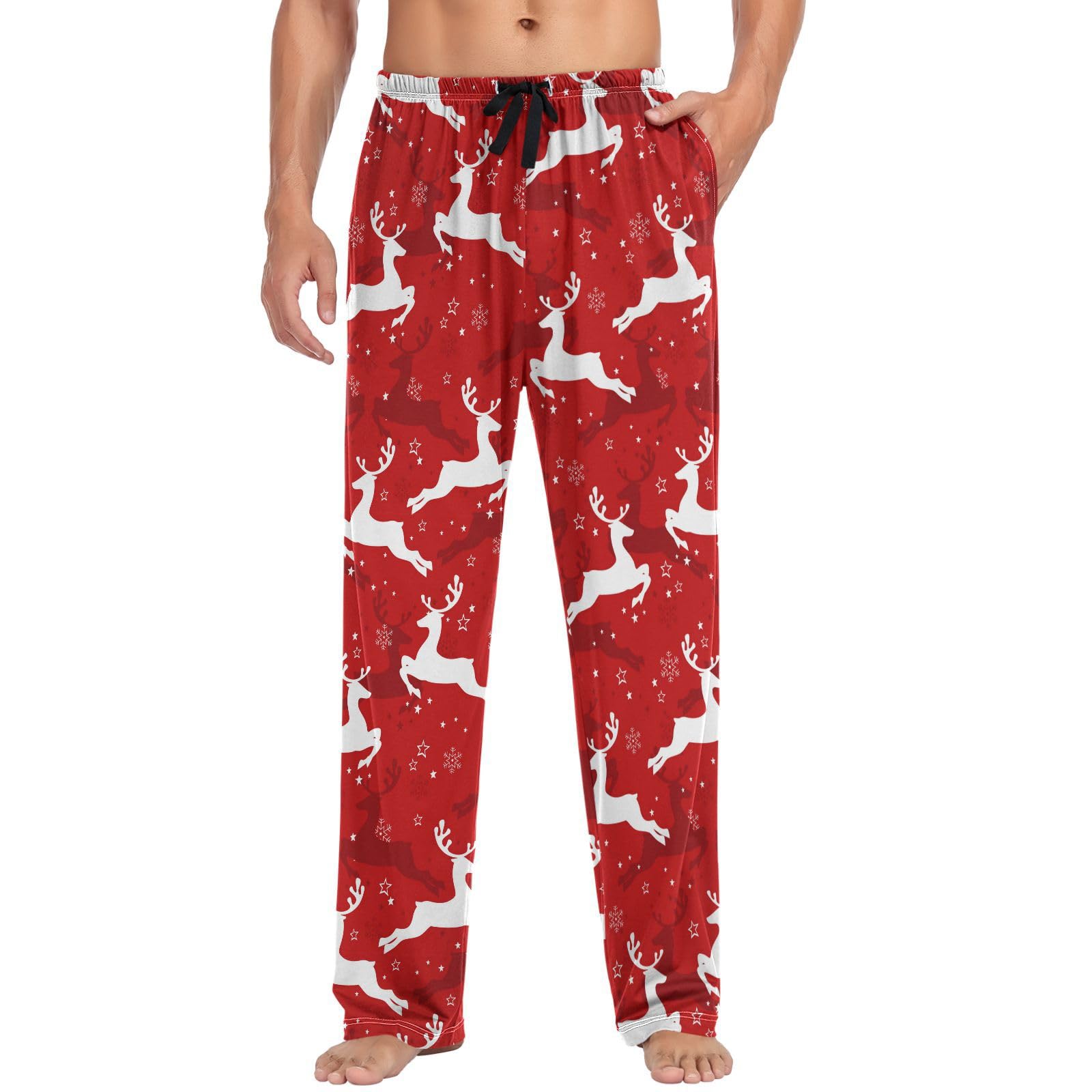 visesunny Men's Pajama Pants 100% Cotton Lounge Soft Warm Sleepwear Pants PJ Bottoms Drawstring and Pockets-picture-23