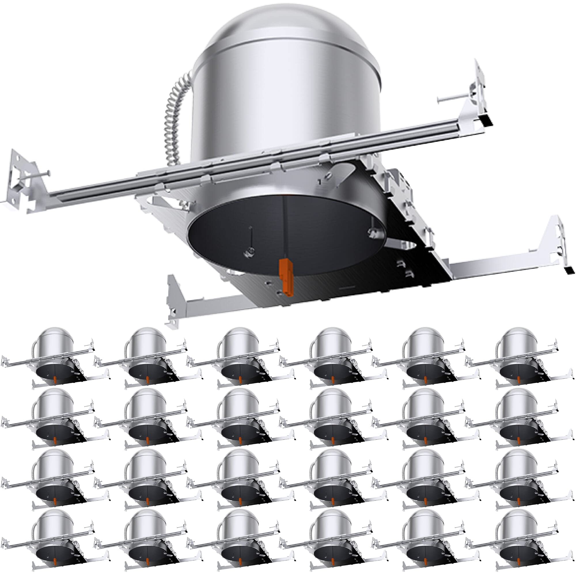 Sunco 24 Pack 6 Inch Recessed Lighting Housing Can Light New Construction Air Tight Ceiling Can 120-277V Hard Wired