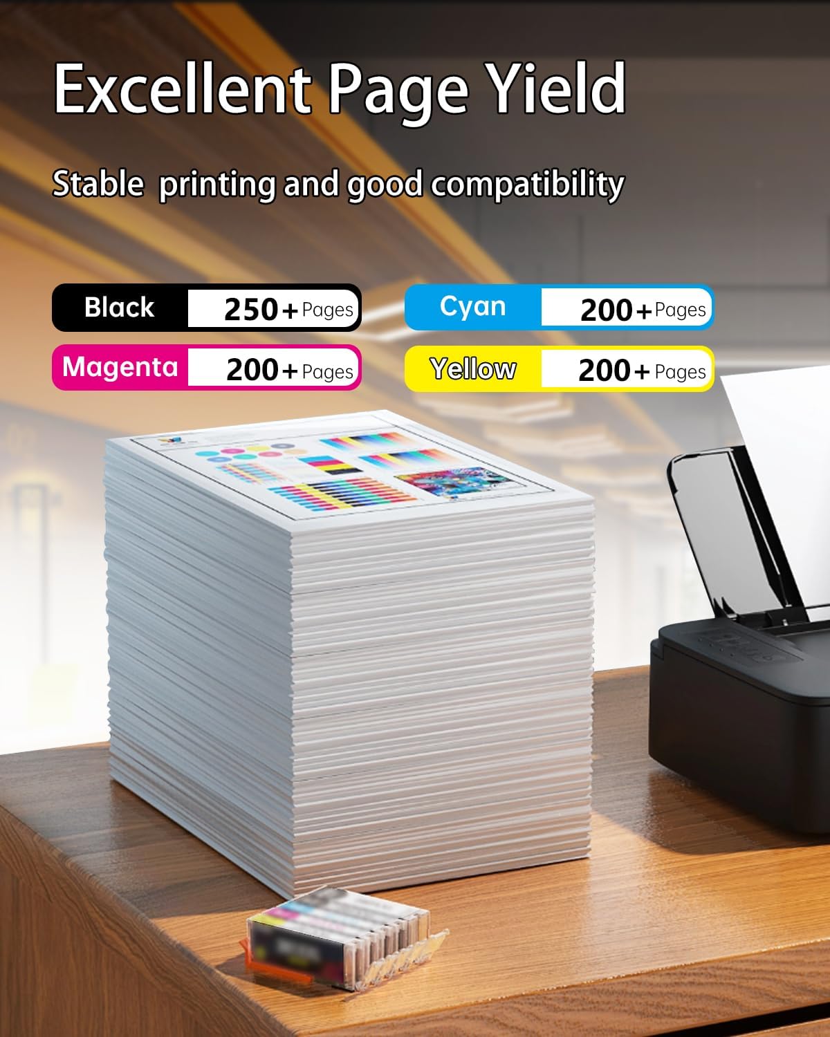 K-ZIN LC501 LC-501 Ink Cartridges (with Chip) Compatible with Brother LC501 Series Ink LC501 LC501XL use for Brother MFC-J1260W MFC-J1360DW MFC-J1410DW Printers (Black Cyan Magenta Yellow,4-Pack)
