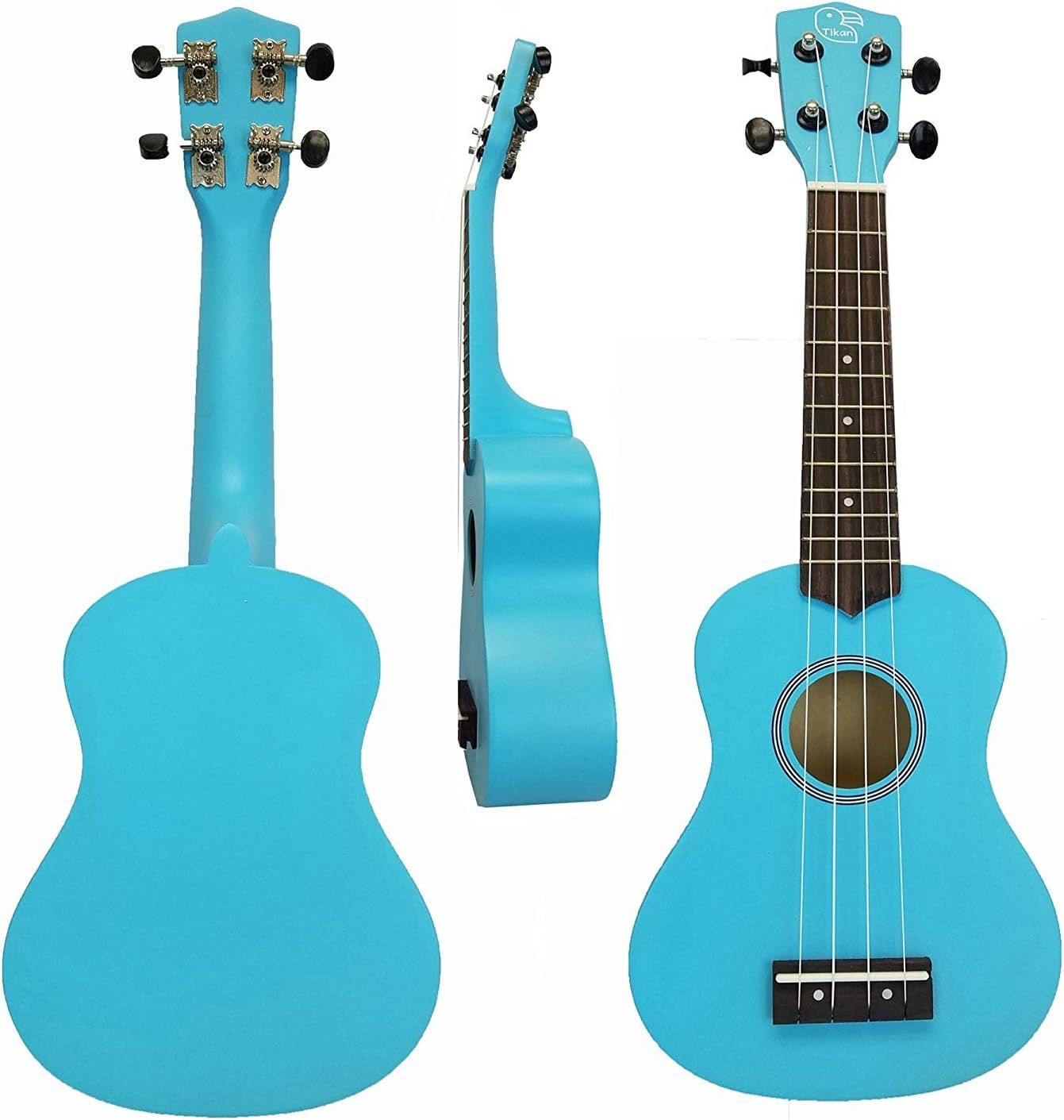 21" Professional Series Soprano Ukulele Bundle by Tikan Sound - blue- FREE gig bag and pick