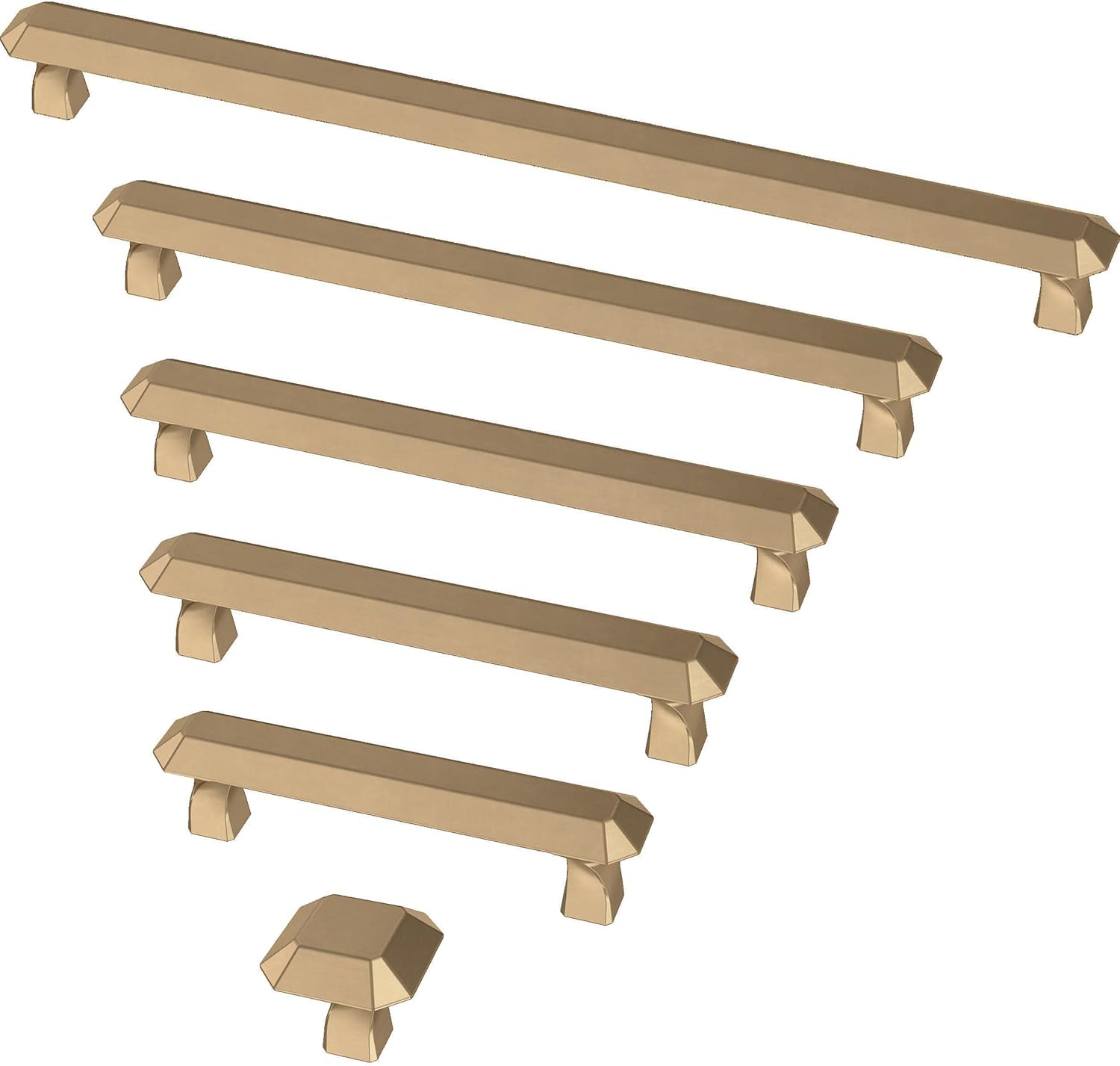 Franklin Brass (5-Pack) – Champagne Bronze Cabinet Knobs for Dressers, Drawers, Kitchen Cabinet Door, Vanity, Furniture, Closet Knobs, 1-1/8 Inch Geometric | Napier