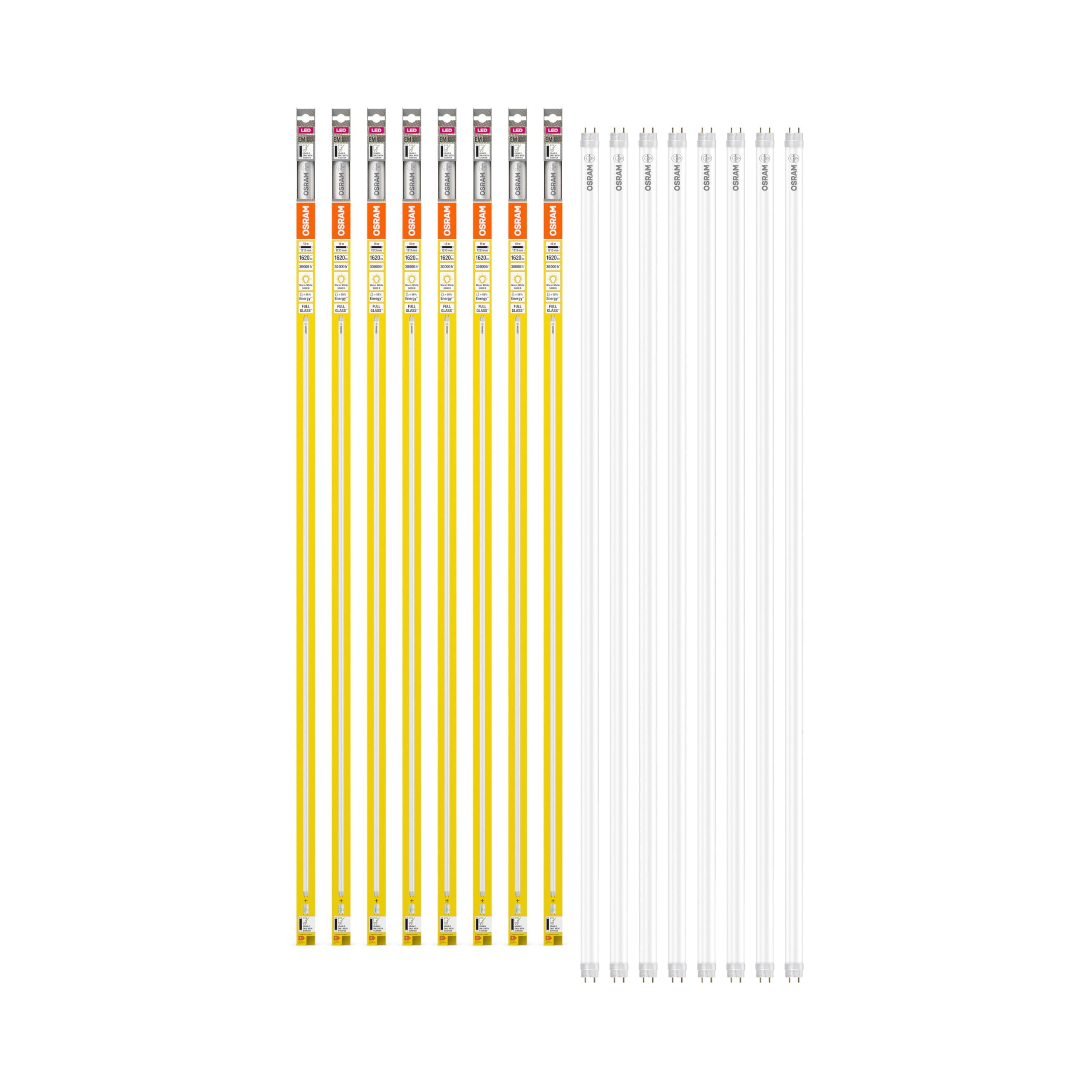 Tube LED T8 Osram 1200mm économie énergie 15W blanc chaud 1620lm