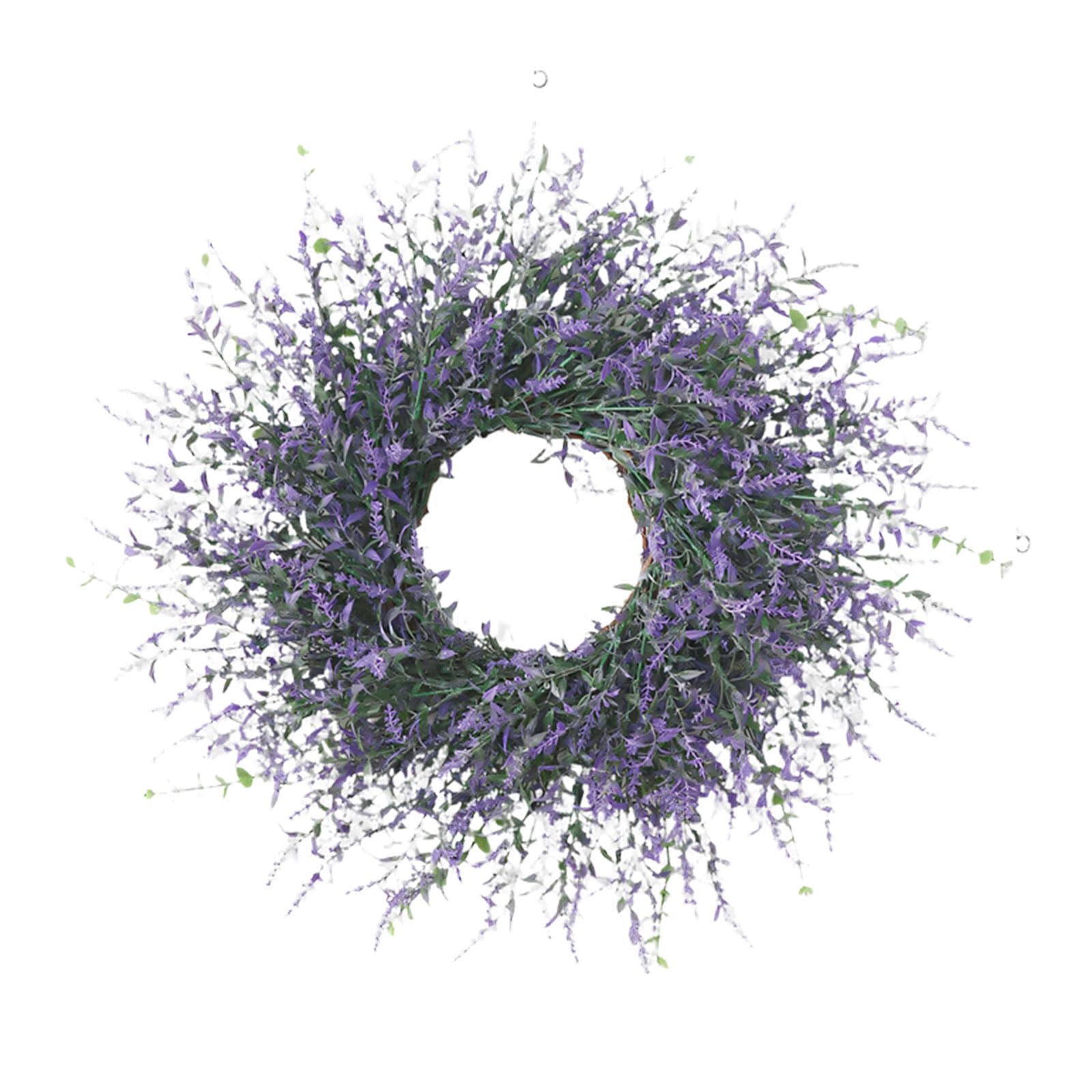 Whoasyst Artificial Flower Wreath for Indoor and Outdoor Realistic Lavender Wreath for Wedding Decoration Festival Celebration Wedding Deck