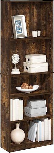 Vista 12 de Furinno FURINNO JAYA Simply Home Librería de 5 estantes, 5 niveles, Blanco Blanca