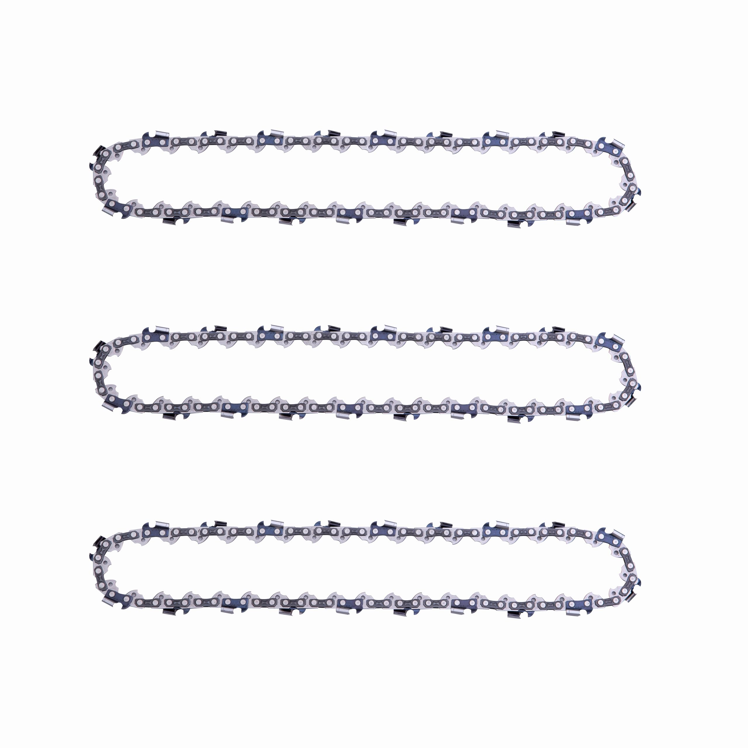 Catena per motosega da 25,4 cm, passo 3/8", calibro 0,1 cm, 40 maglie di trasmissione, adatta per STIHL, Husqvarna, Echo, Ryobi, Greenworks, Ego, Poulan Pro, Craftsman e altro (3 catene)