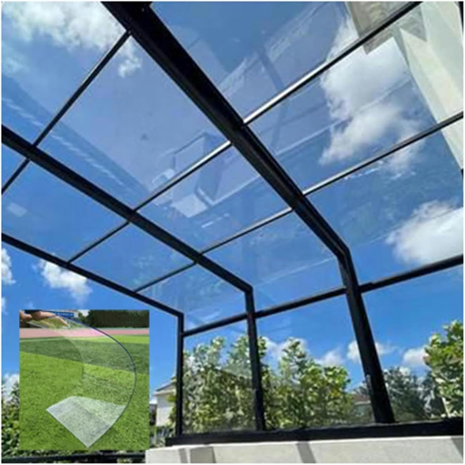 Polycarbonate Plastic Sheet,Pc Endurance Board Impact Resistance，Impact Resistant Shatterproof Greenhouse Cover For Roofs, Carports, Canopies, Sunrooms，Plant Cover ( Color : 1.2mm , Size : W0.8*L20m/W