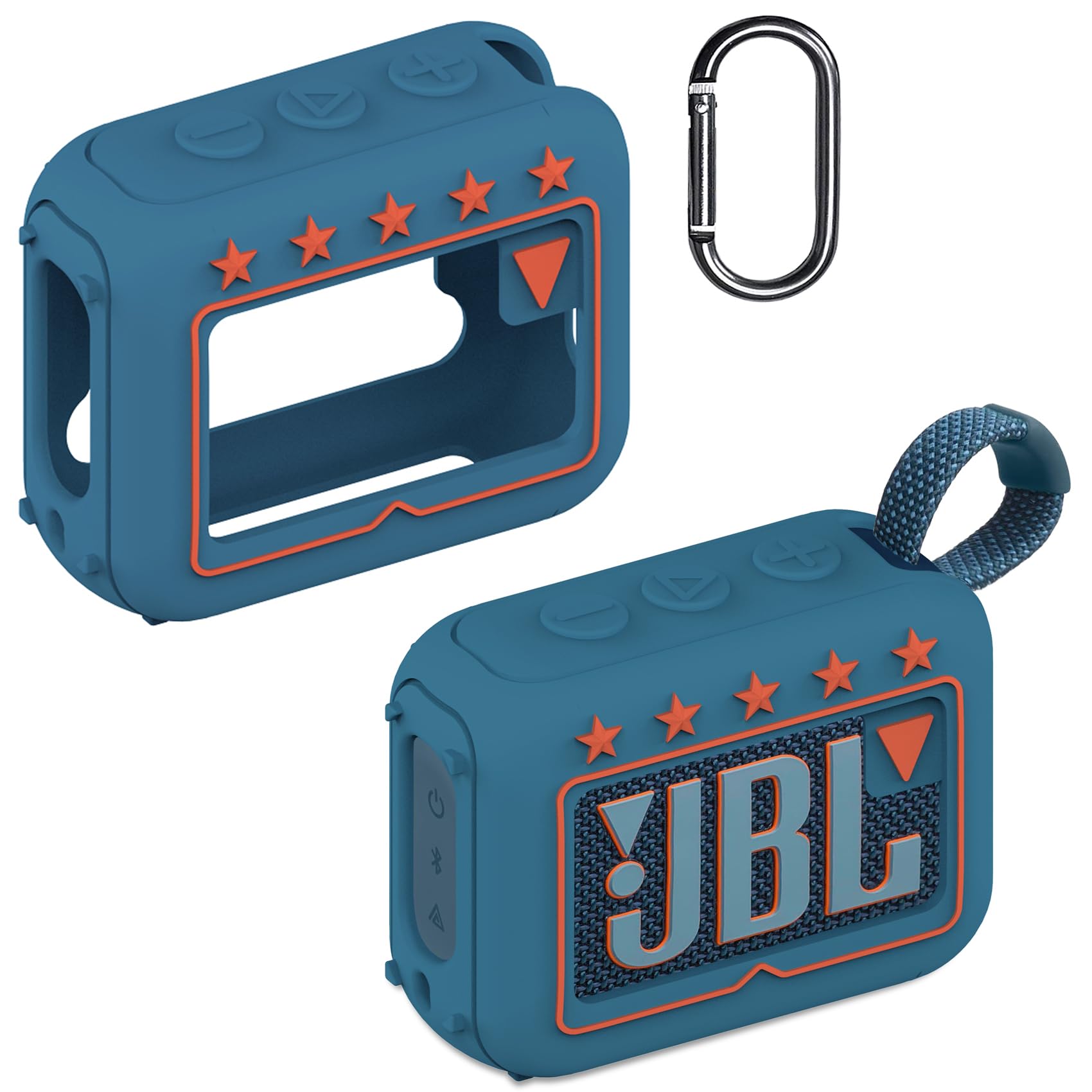 Custodia In Silicone Morbido Per Altoparlante JBL Go 4 - Cover Protettiva Ultra-Portatile, Foro Di Ricarica Preciso, Color Viola, Solo Custodia