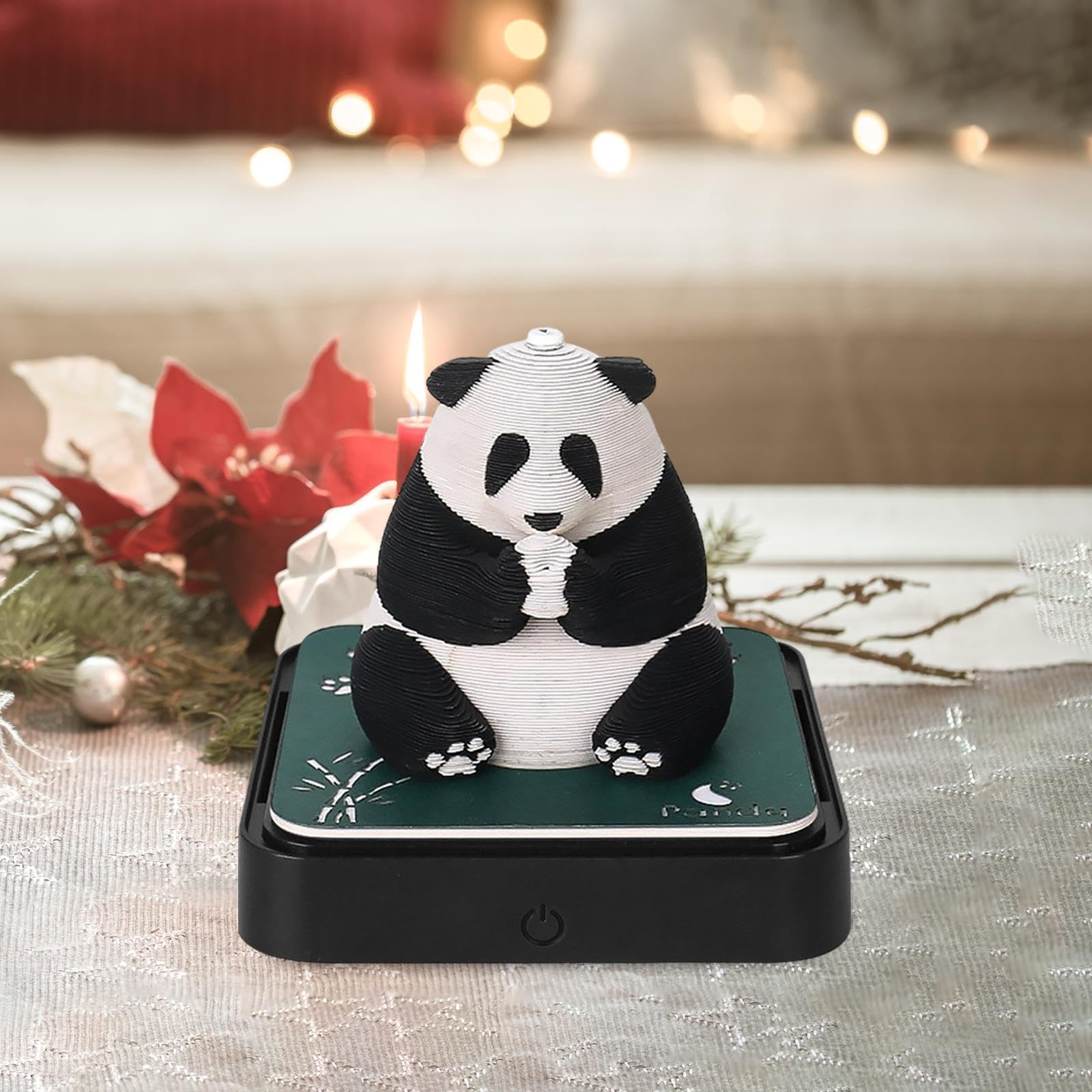 Tischkalender 2025, 3D Kunst, Einzigartiges Stück für Den Schreibtisch, Panda