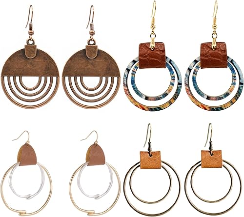 Pendientes bohemios Pendientes bohemios Pendientes colgantes de latón Joyería bohemia Pendientes étnicos Joyería étnica