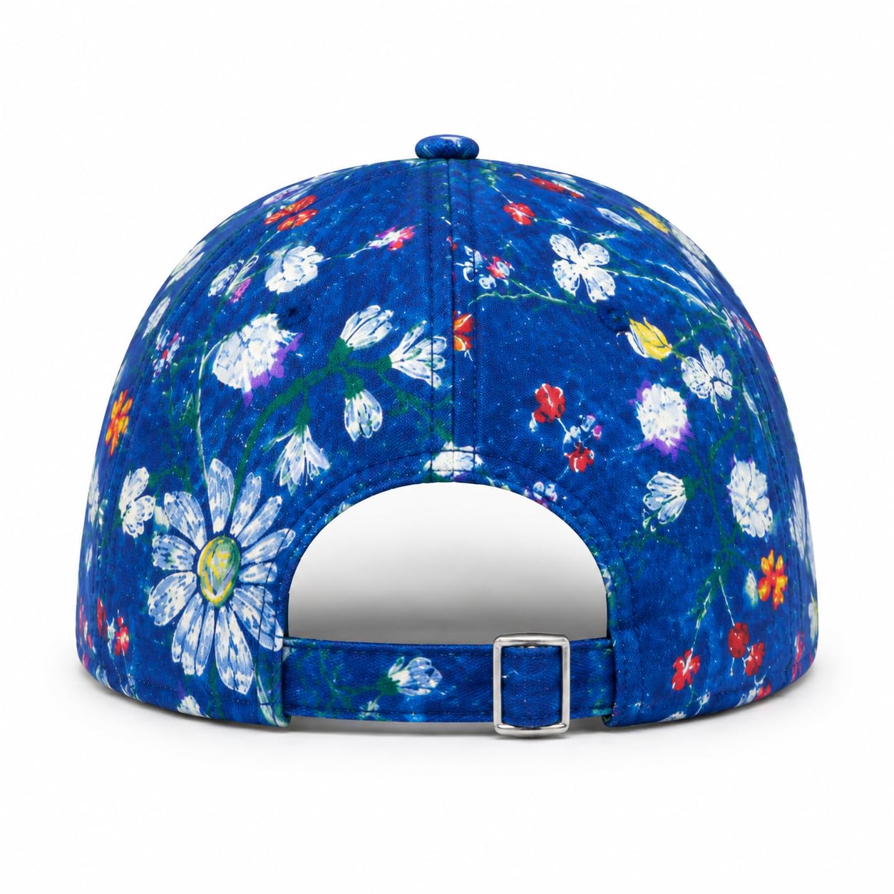 VRITRAZ Floral Printed Baseball Cap for Women & Girls | Adjustable Free Size Curved Brim Sun Hat, Stylish Summer Travel Sports Outdoor & Casual Wear (Blue) 2