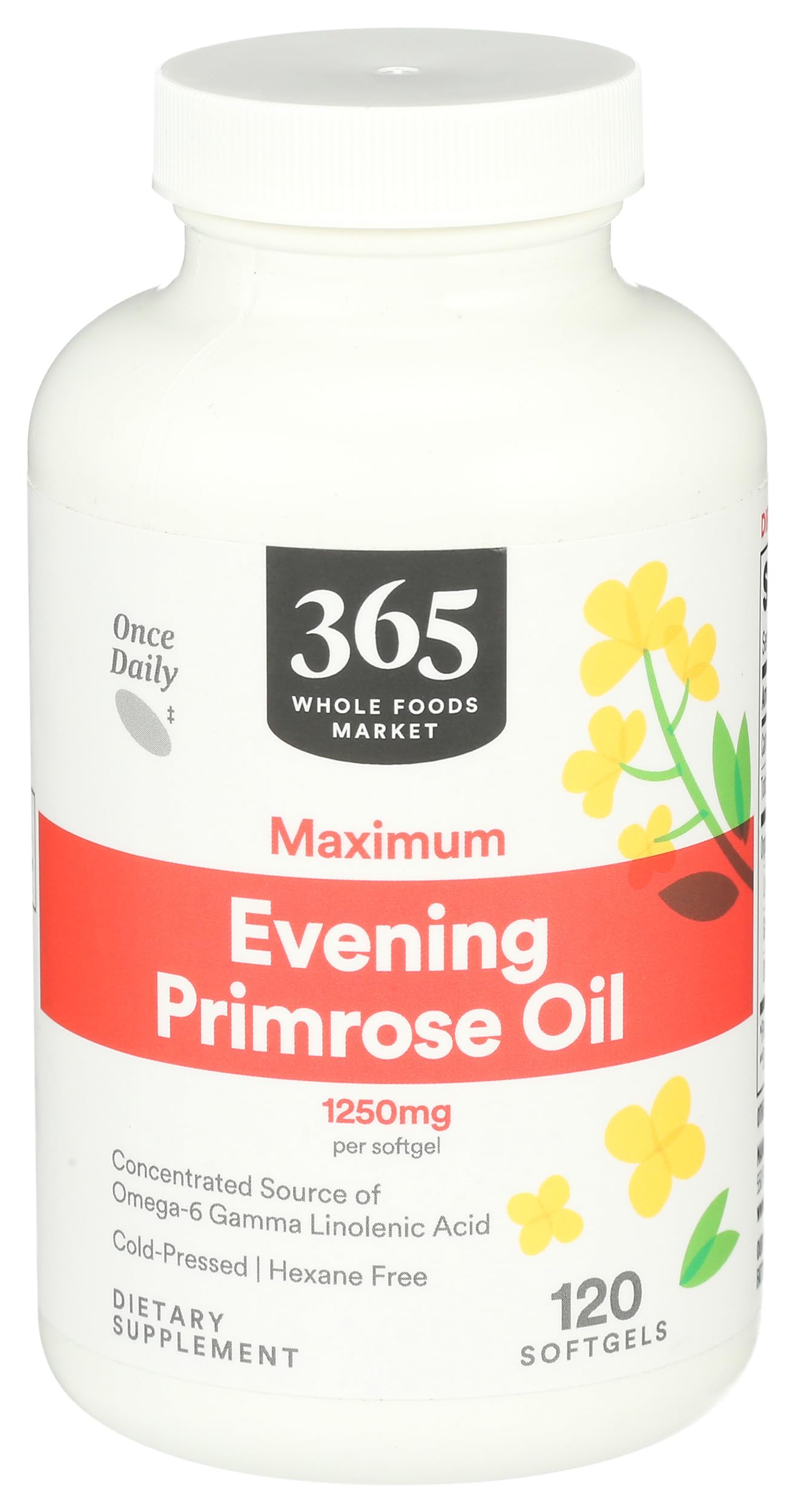 Amazon.com: Whole Foods Market, Evening Primrose Oil 1250Mg, 120 ...