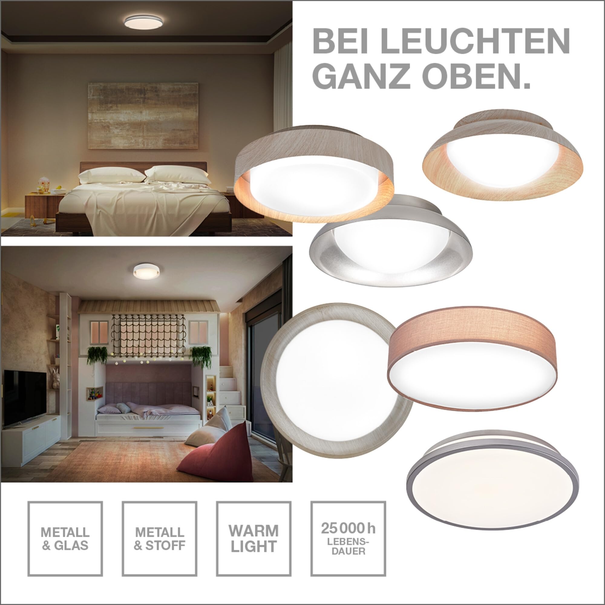 OSRAM Lampa sufitowa ORBIS PARIS 480mm, czarna, trzonek 3XE27, możliwość wyposażenia w inteligentną lampę, nowoczesny design, z tekstylnym kloszem, odpowiednia do wnętrz, okrągła, stopień ochrony IP20