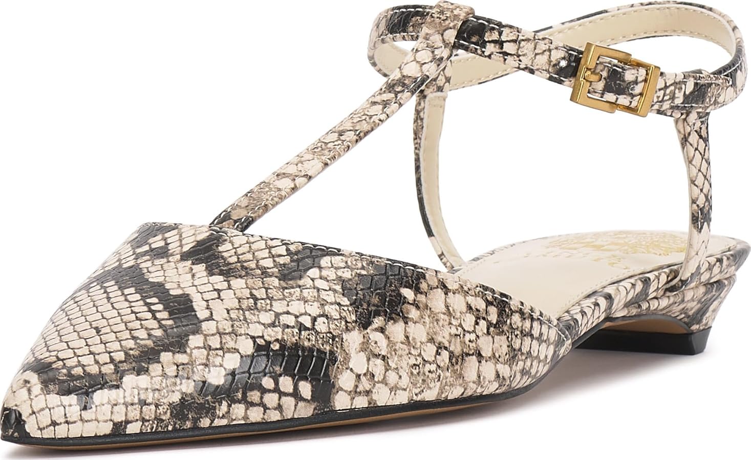 Amazon.com | Vince Camuto Women's Varena T-Strap Kitten Heel Pump