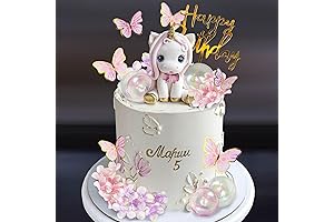 DRWATE Unicorn Party Cake Topper: Indulge in Dazzling Unicorn Magic