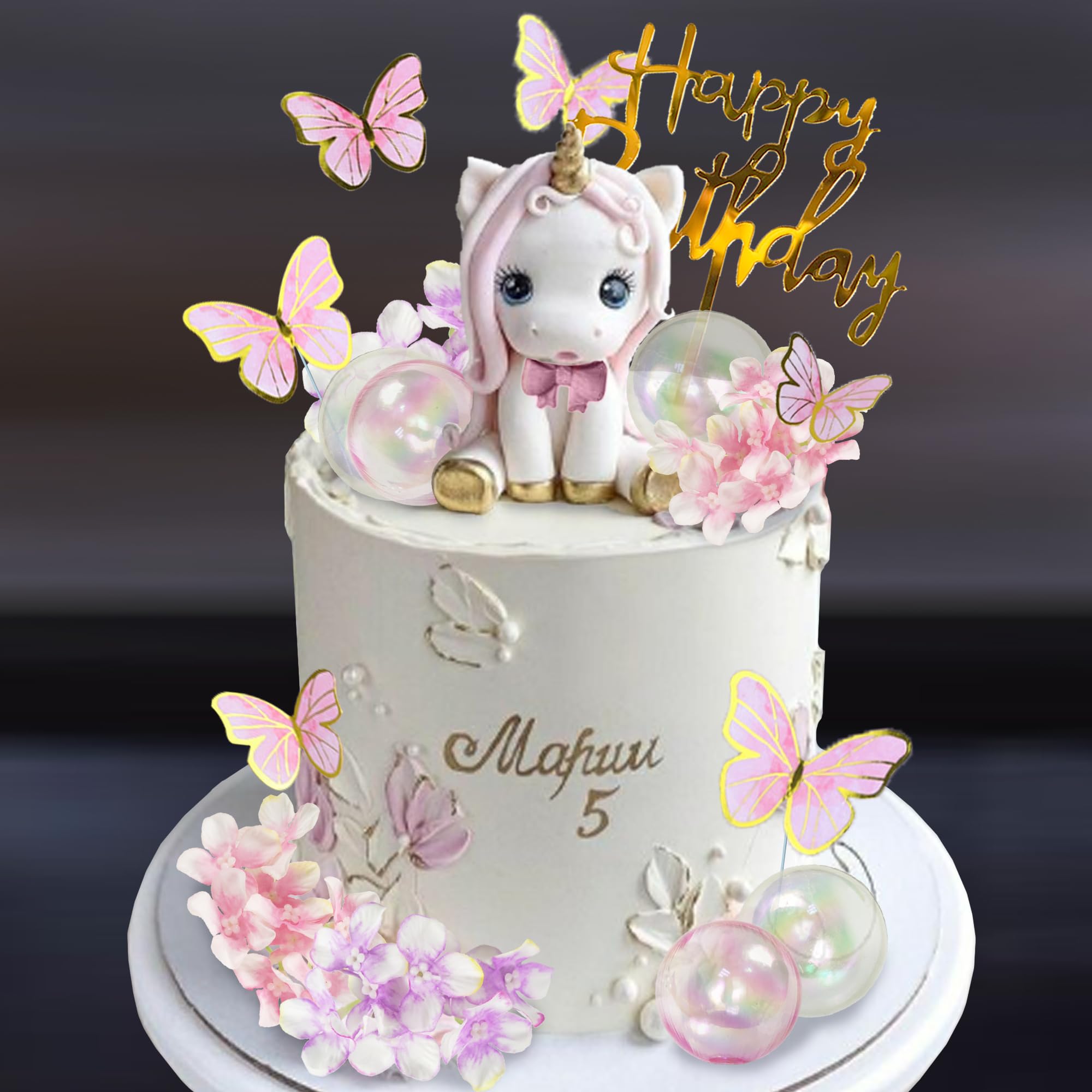 Cake Decorating Kit MOVINPE Unicorn Cake Topper Set - Birthday Decor With  Rainbow Cloud Stars Banner Birthday Party Decorations, image size:2000x2000