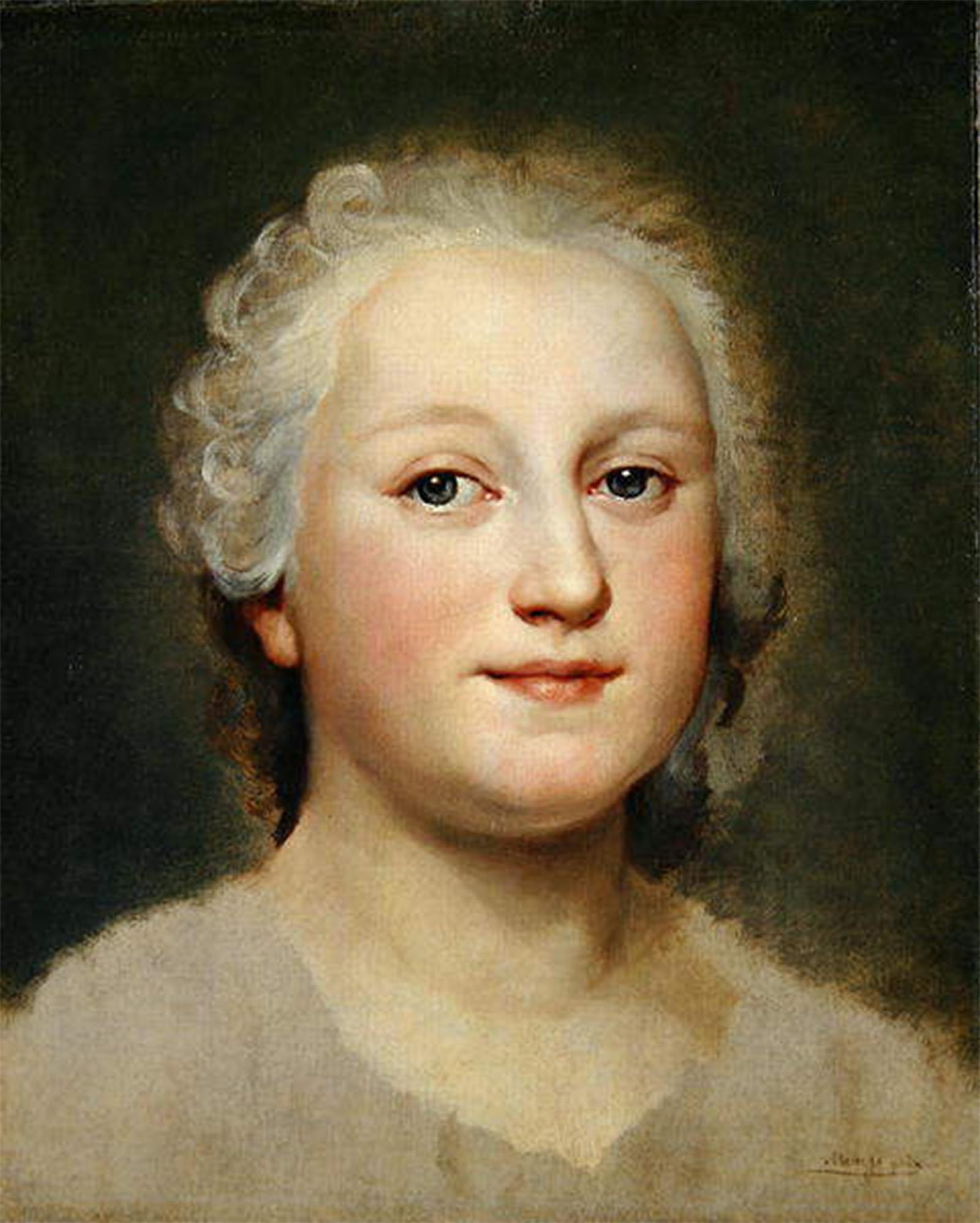 Posteriik No Frame Famous Modern Artwork Art Mural Portrait Study Of A Lady By Anton Raphael Mengs Oil Paintings Pictures For Home Decor 60X90cm