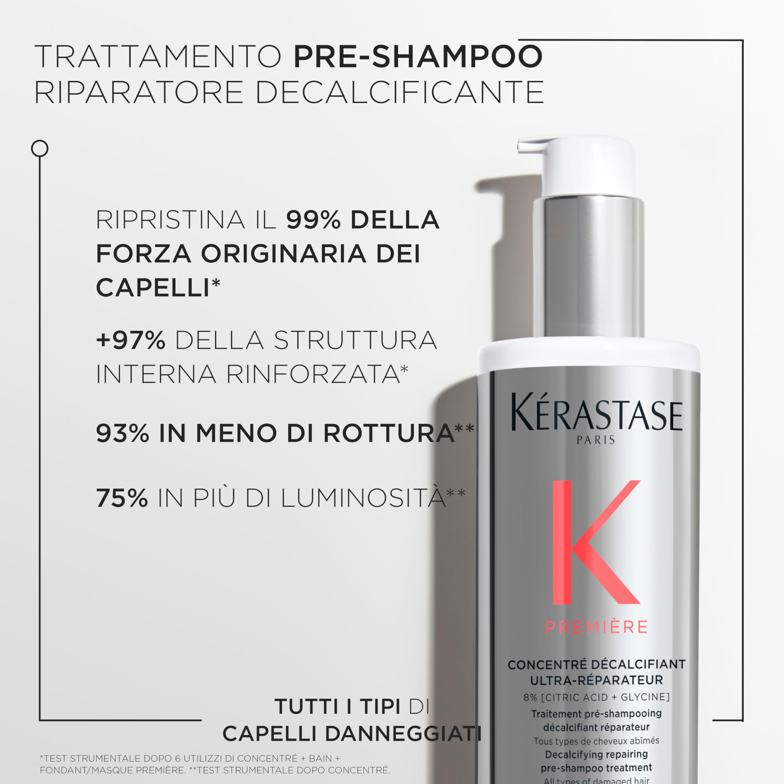 Kérastase, Premiére, Trattamento Pre-Shampoo Decalcificante, Per Capelli Danneggiati, Azione Riparatrice, Capelli Più forti, Concentré Réparateur, 250 ml