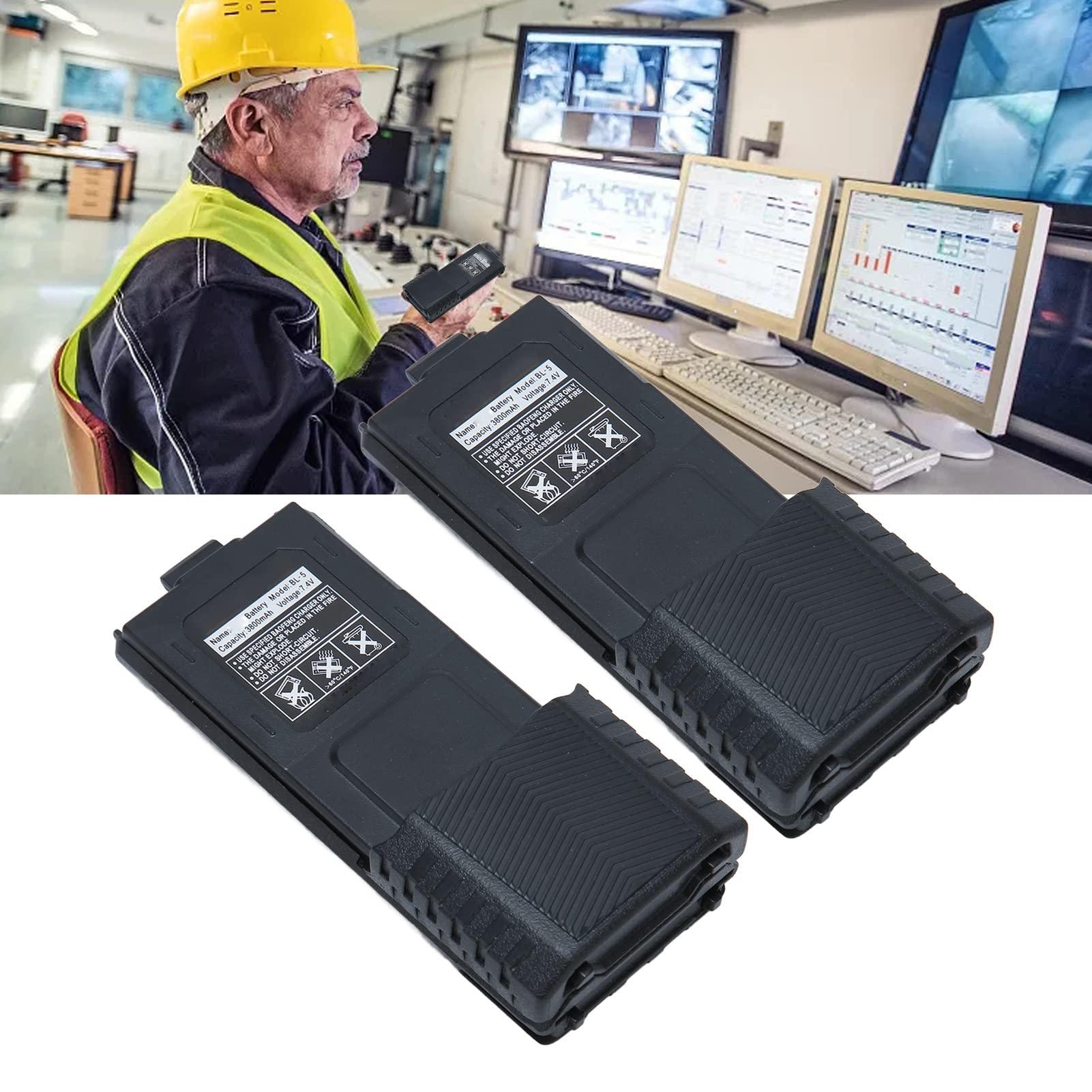 Baofeng UV-5R 7.4V 3800mAh Li-Ion Batteria BL5 Walkie Talkie 2-Pack