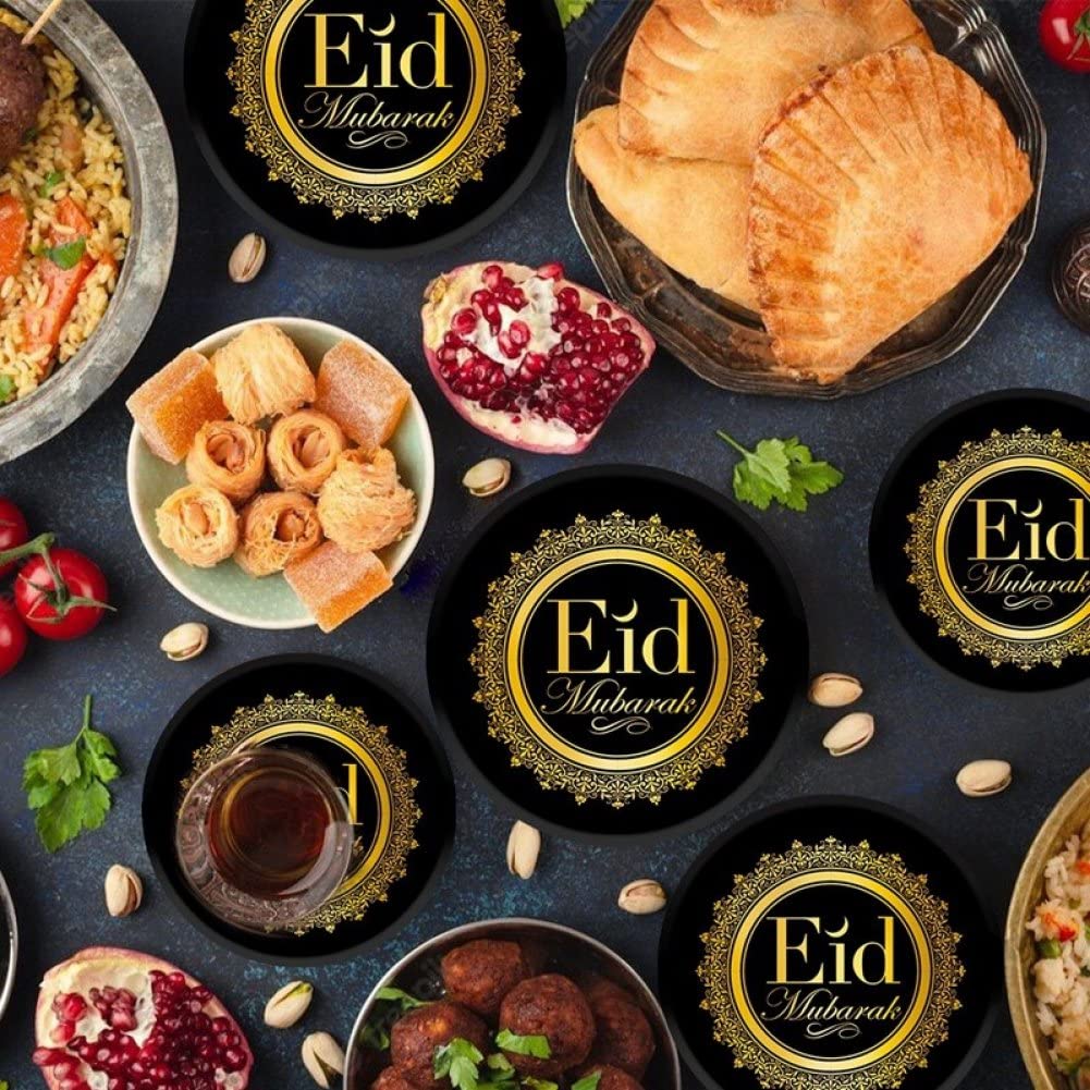 vepoty Ramadan Mubarak Party Servies Set Diner Dessert Papieren Borden Servetten Cups Vorken Set Voor Moslim Ramadan Feestbenodigdheden