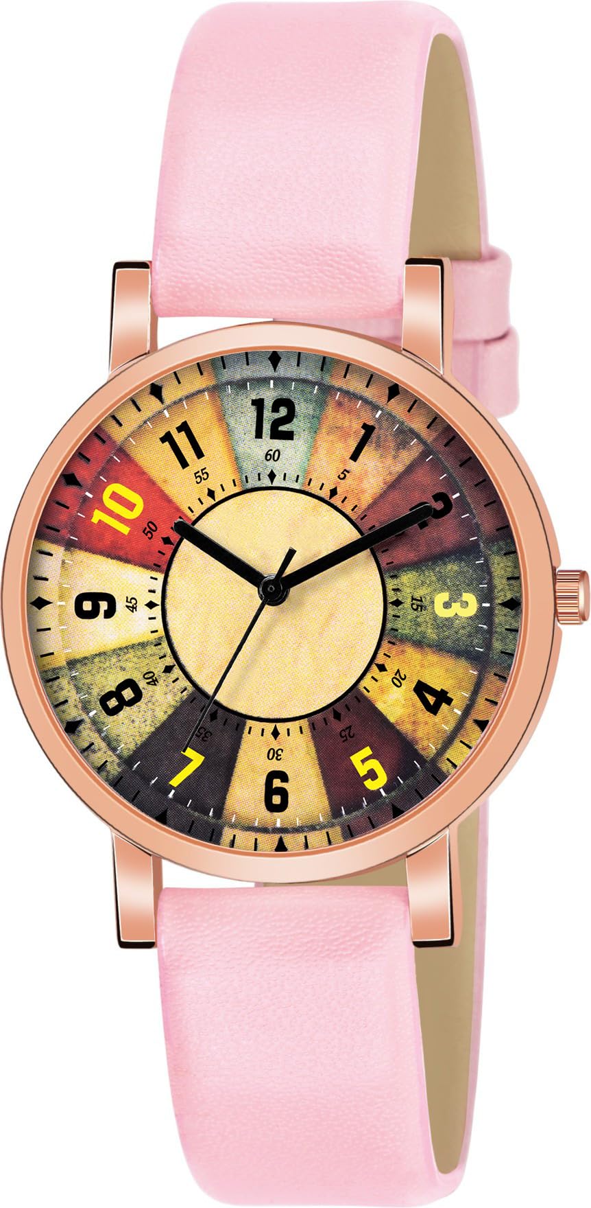 Red Robin Alluring Analogue Dial Lether Strap Graceful Stylish Wrist Watch for Women and Girls, Pack of 1 - C36-VINTAGE-D-PLN-L (Pink) (B0CDCF9C3N) Amazon Price History, Amazon Price Tracker