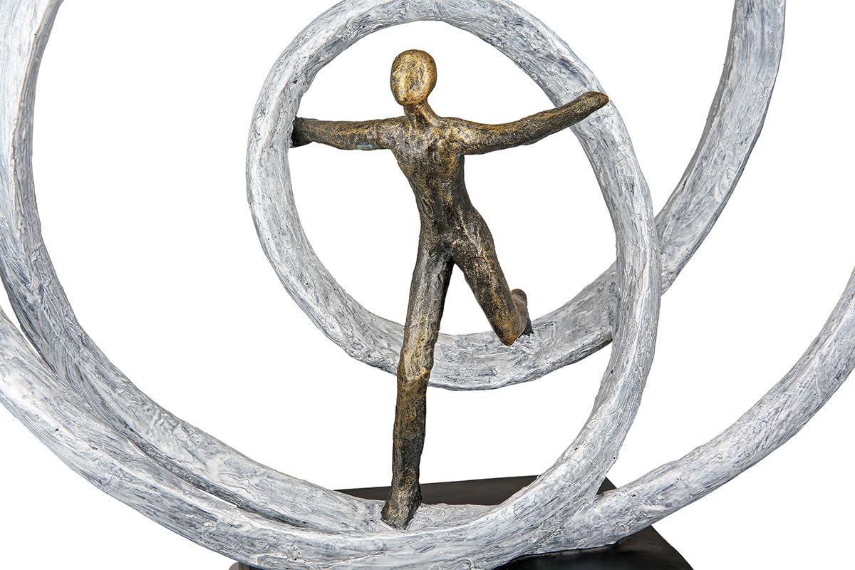 Casablanca Skulptur Liberation, Deko Figur Weiß, Kunstharz Statue Wohnzimmer, Büro Dekoration H. 35 cm x B. 38 cm - Moderne Skulpturen