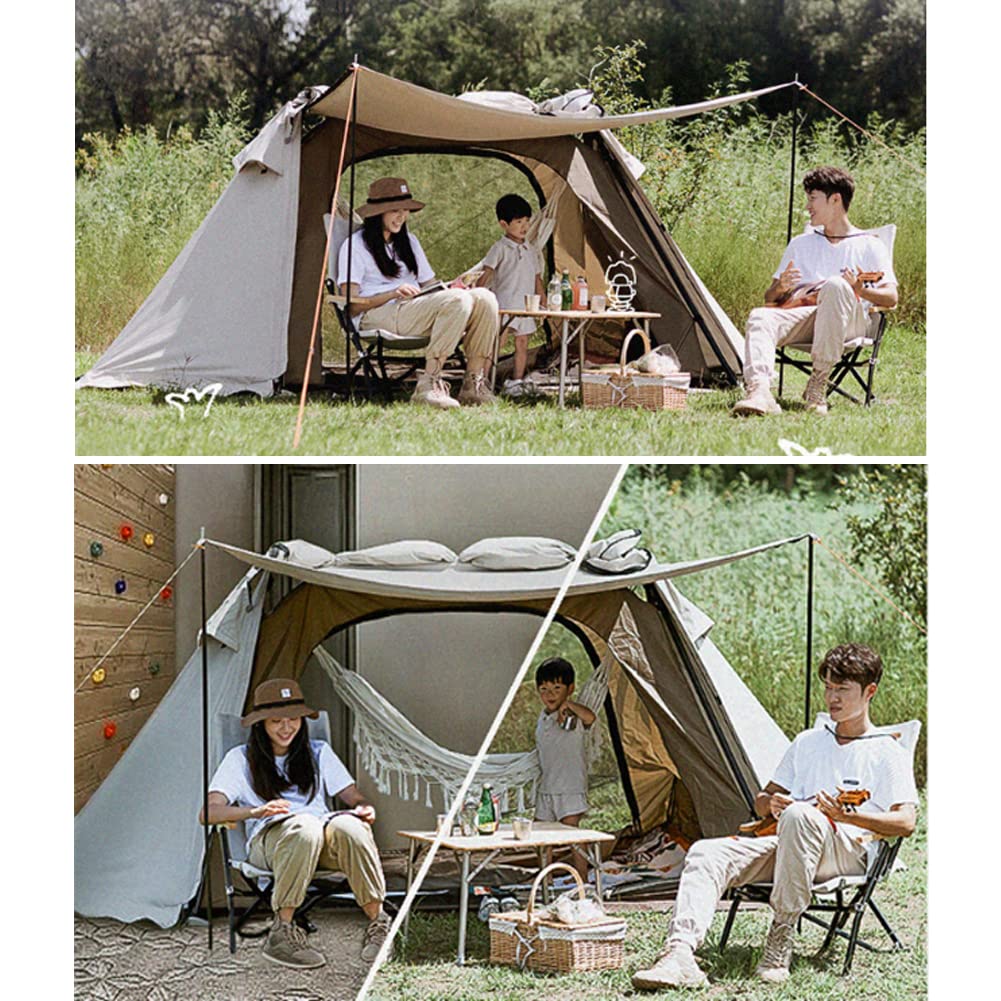 Tente de Camping，Tente de Toit，Tentes de Camping avec hamac pour 3 à 4 Personnes, Tente familiale Double Couche avec Double Toit et Sac de Transport pour campin
