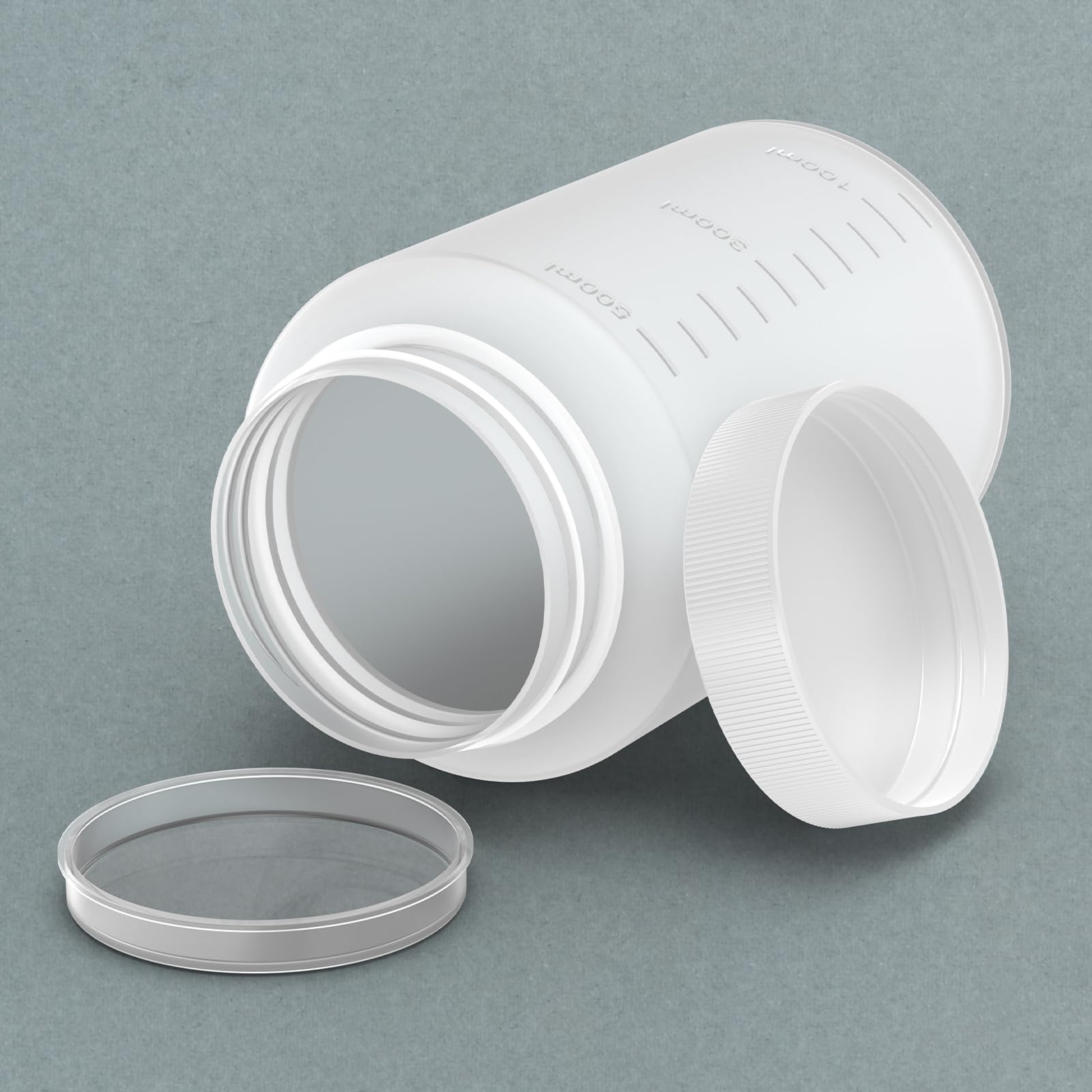 stonylab Weithals-Reagenzflasche mit Enghals, HDPE-Schraubverschluss, Laborbedarf, 2er Pack, 500 ml Kapazität, Langlebig und Chemikalienbeständig
