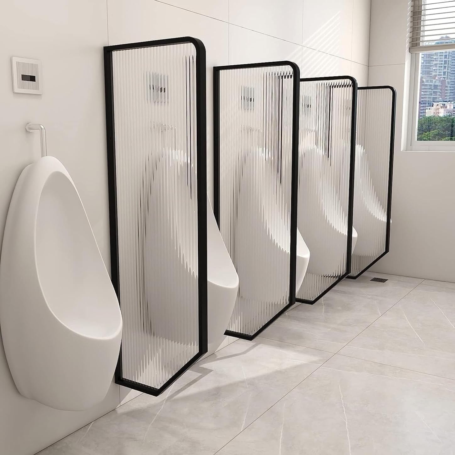 Urinal Screen Toilet Partition, Urinal Partition Urinal Privacy Screen Wall-Mounted Urinal Baffle， Public Toilet Stainless Steel Baffle ， Wall-Mounted Room Decorative Separating Divider, For