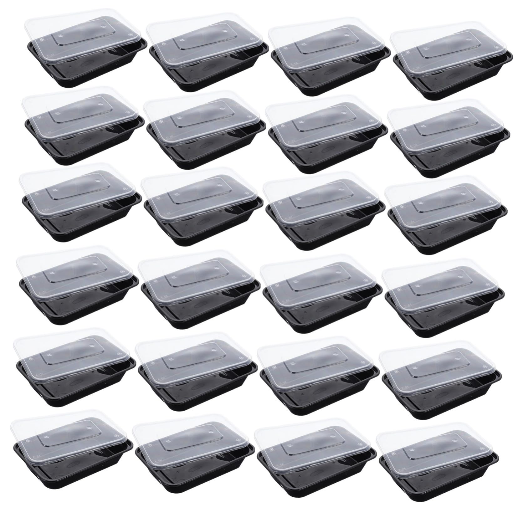 STOBAZA 50pcs Disposable Food Wrapping Containers Airtight Lunch Box for Takeout Classic Design