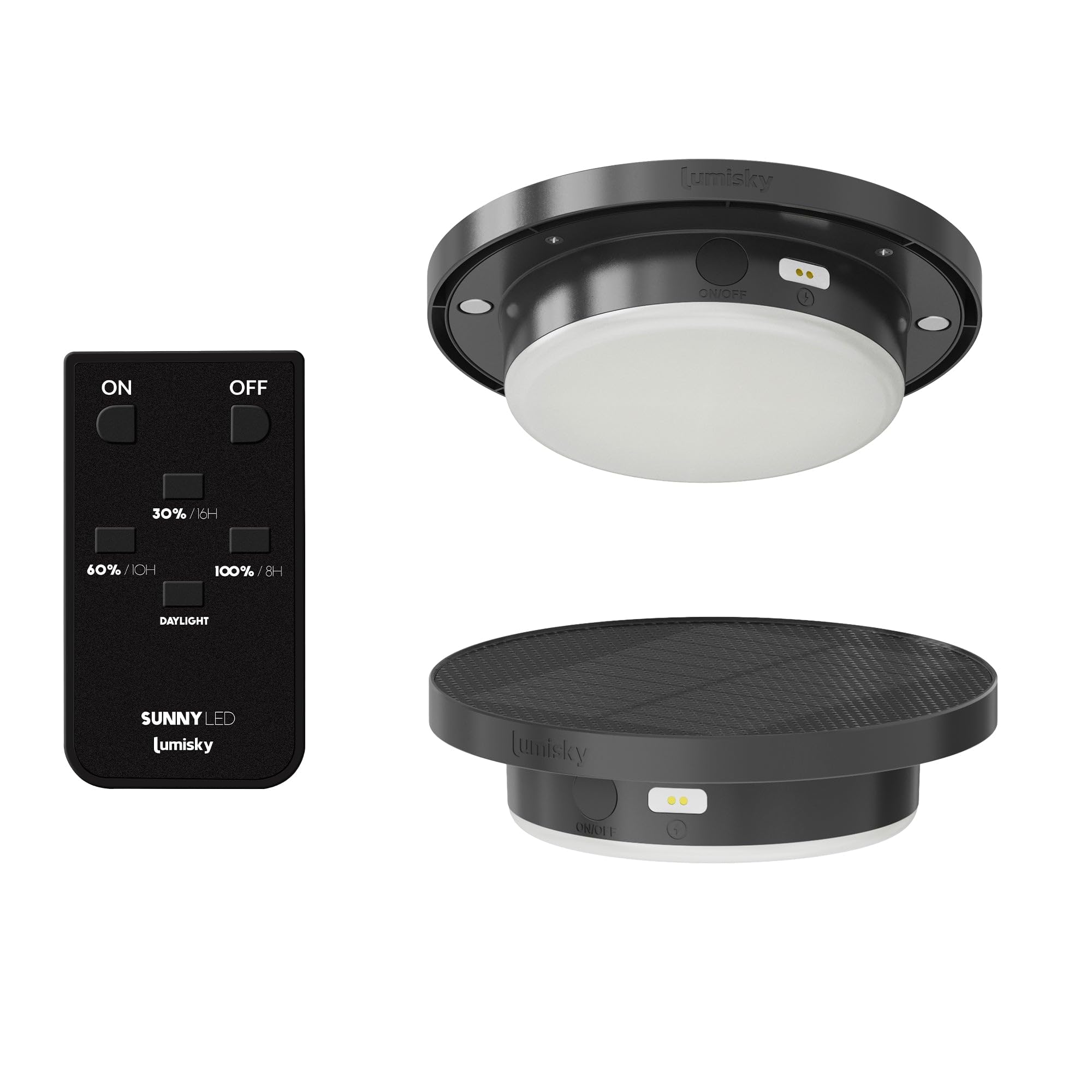 Linterna solar decorativa con base LED solar recargable LED blanco cálido SALOMEA SMALL H35cm