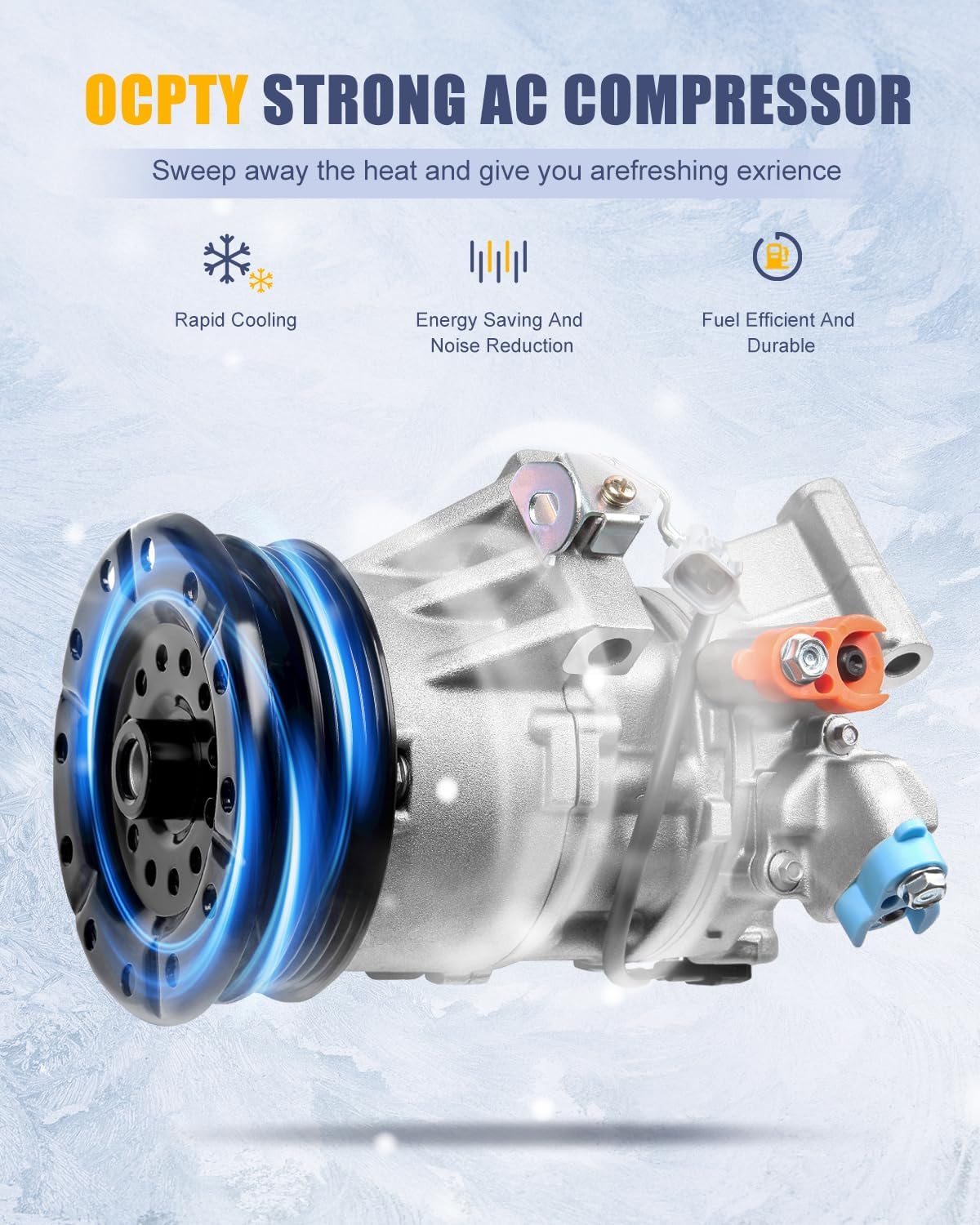 OCPTY AC Compressor fit for 2004-2006 for Scion xA 1.5L 2004-2006 for Scion xB 1.5L 4710606 5512151 7512151 254505