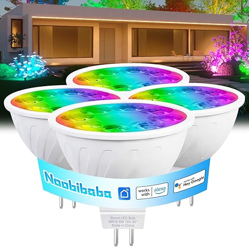 Miniatura 8 de MR16 Bombilla LED inteligente MR16 que cambia de color MR16, luz LED inteligente Wifi que cambia de color al aire libre compatible con Alexa Google