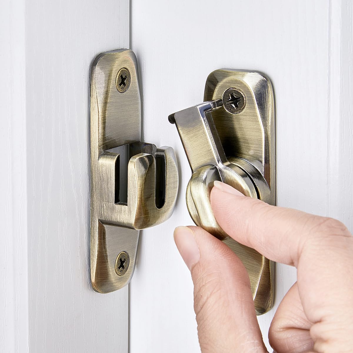 Barn Door Latches,Bronze 90/180 Degree Gate Lock,Zinc Alloy Right Angle Door Lock Latch,Flip Gate Latches Hardware,Door Security Sliding Door Latch Lock fo Cabinets,Bathroom,Barn Door-image-20